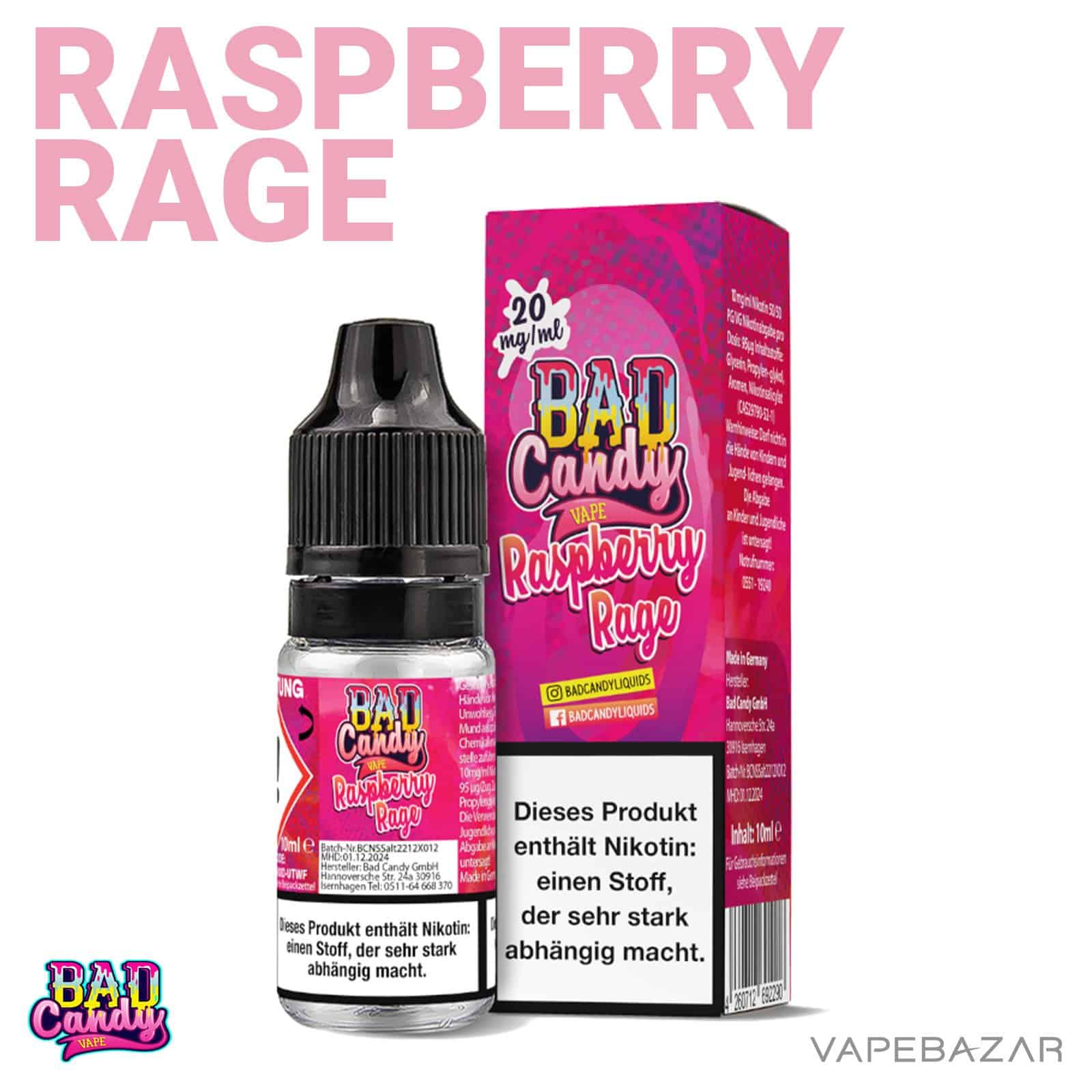 RaspberryRage20 | Vapebazar Bad Candy Liquid - Raspberry Rage