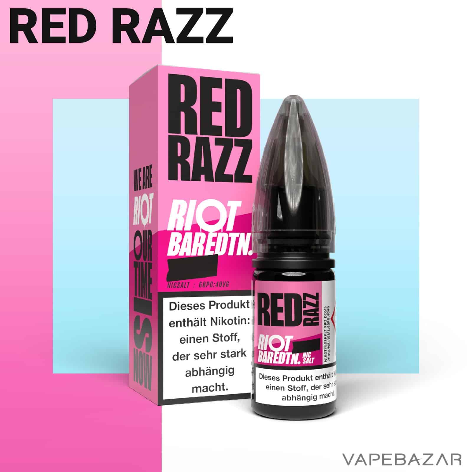 RedRazz2 | Vapebazar Vapebazar Riot Salt Bar Edition Red Razz