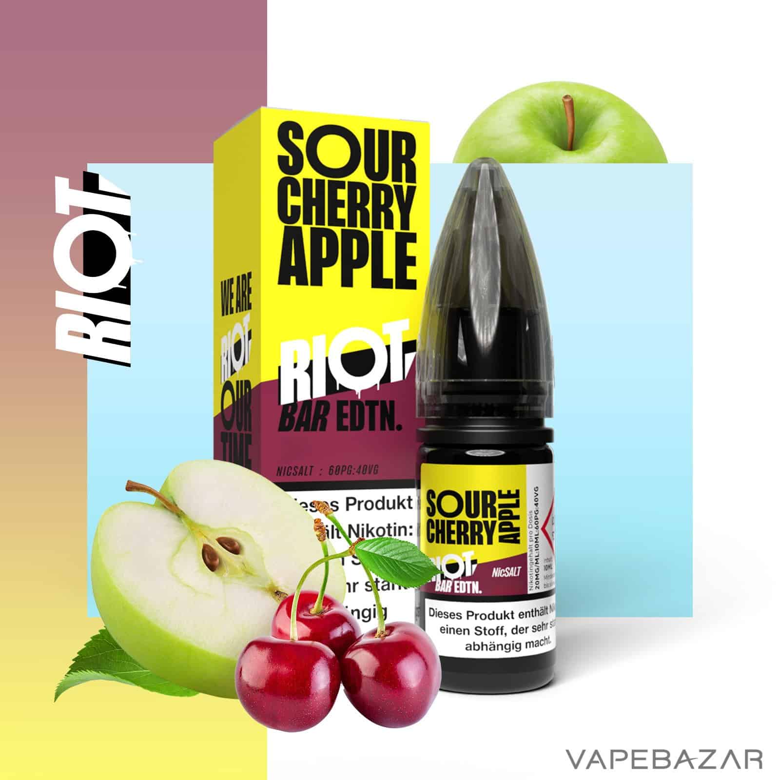 SourCherryApple | Vapebazar Vapebazar Riot Salt Bar Edition Sour Cherry Apple