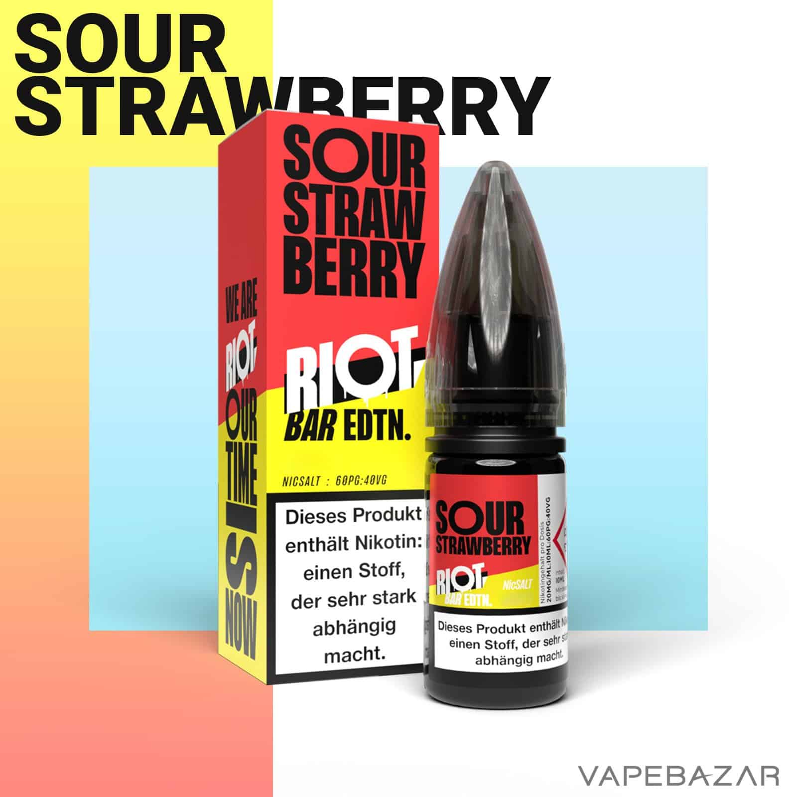 SourStrawbery2 | Vapebazar Vapebazar Riot Salt Bar Edition Sour Strawberry
