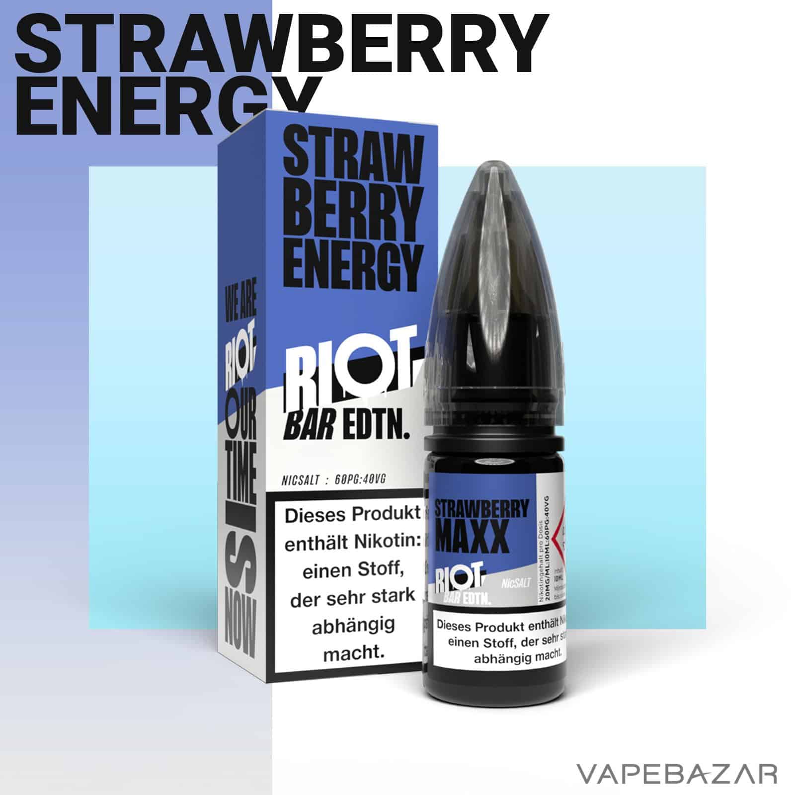 StrawberryEnergy2 | Vapebazar Vapebazar Riot Salt Bar Edition Strawberry Energy