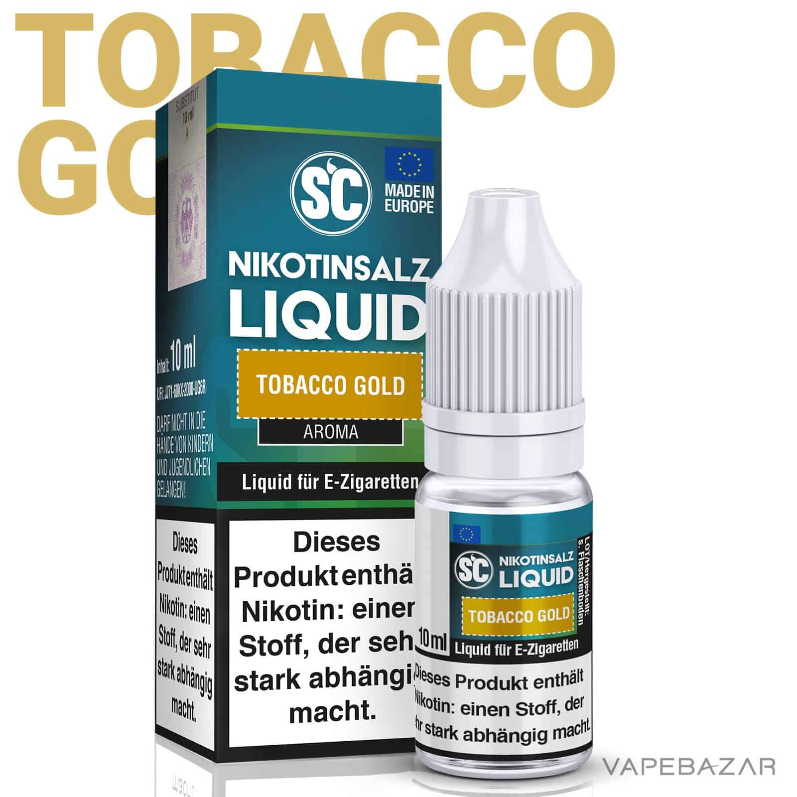 TobaccoGold2 | Vapebazar Vapebazar Sc Nikotinsalz Tobacco Gold