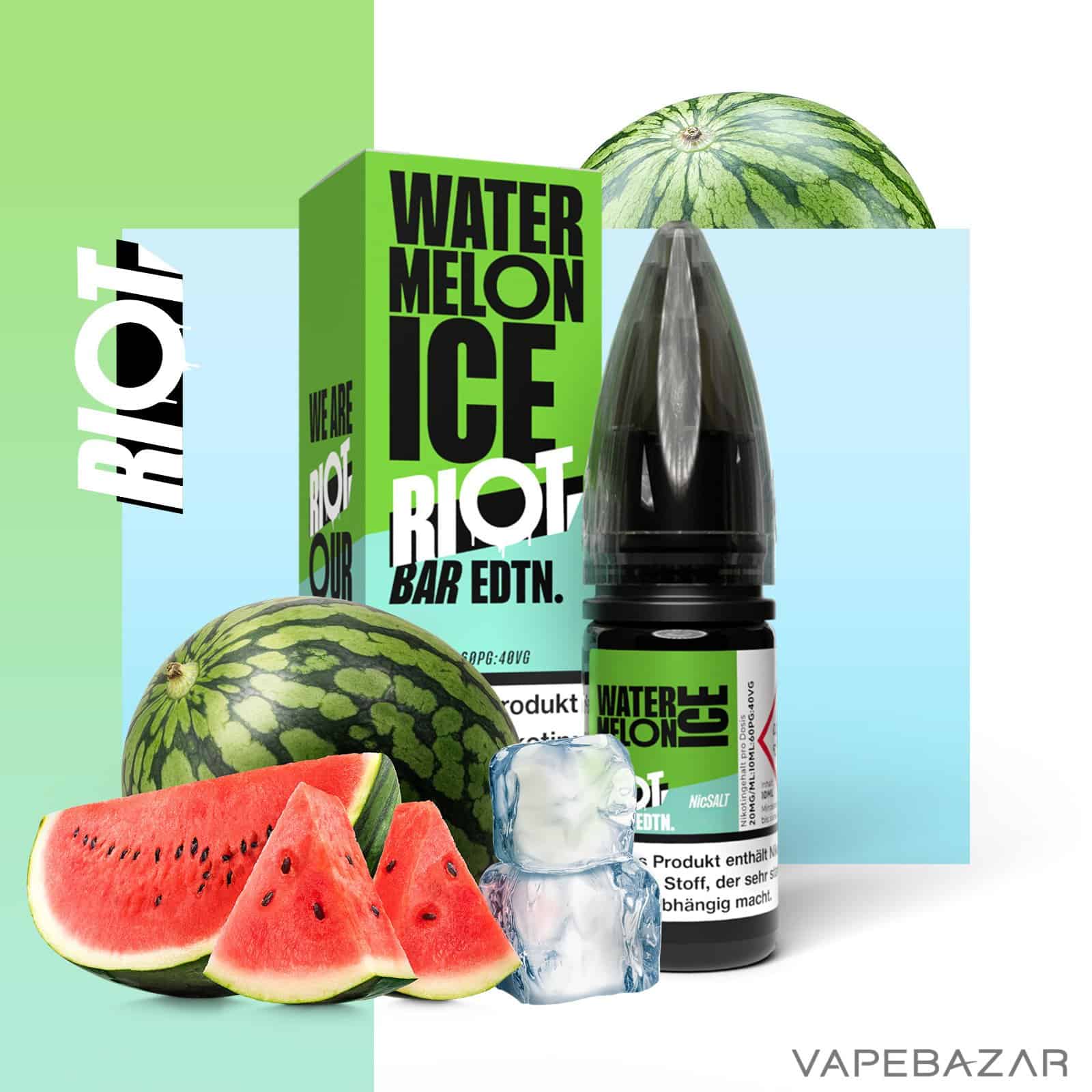 WatermelonIce | Vapebazar Vapebazar Riot Salt Bar Edition Watermelon Ice