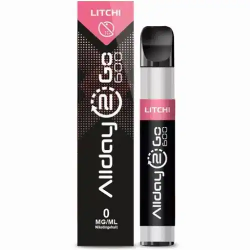 ab allday 2 go einweg e zigarette nikotinsalz litchi aroma 0mg | Vapebazar Allday 2 Go Vape - Litchi - Nikotinfrei