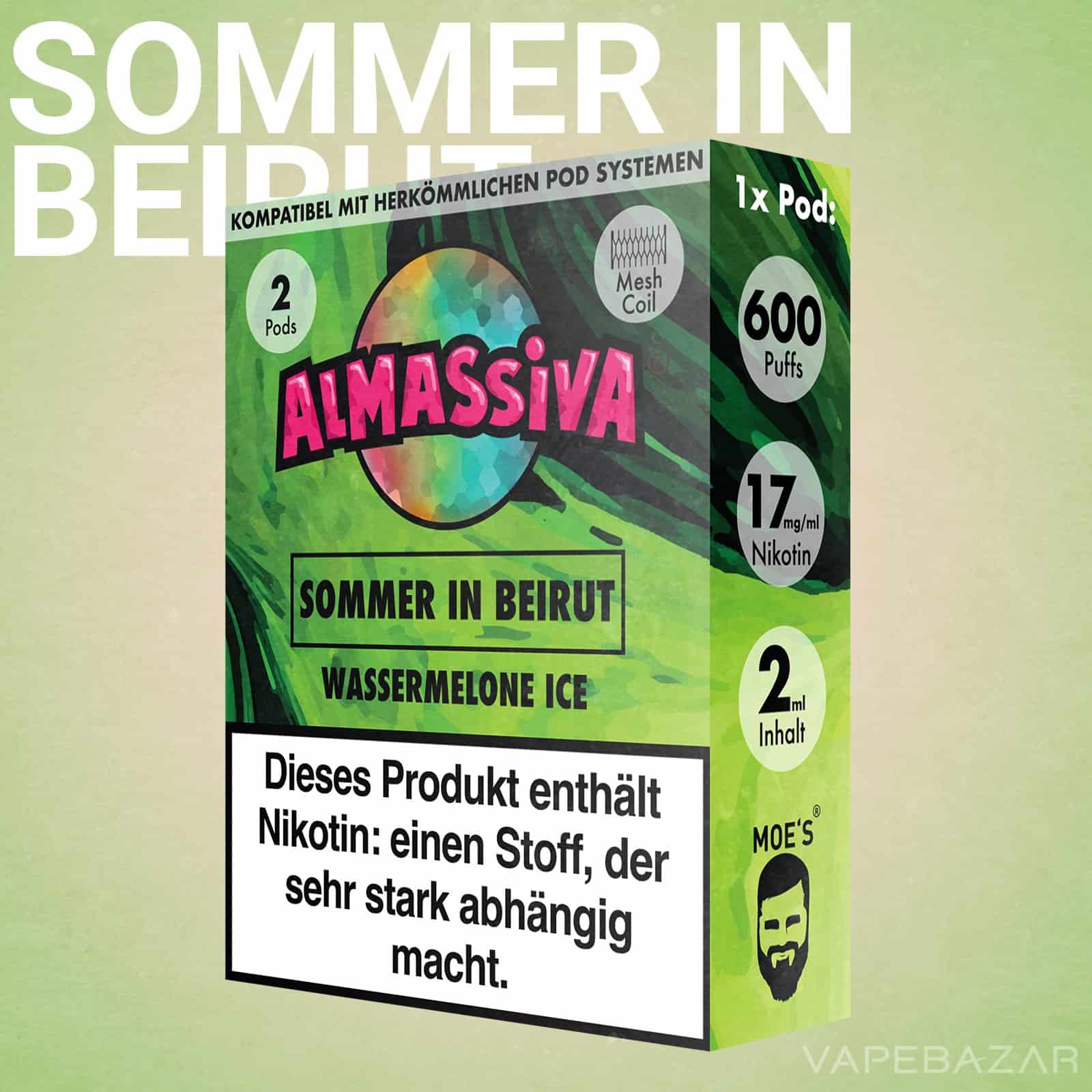 Almassiva Pods Sommer in Beirut 2 | Vapebazar Almassiva Prefilled Pods Sommer In Beirut
