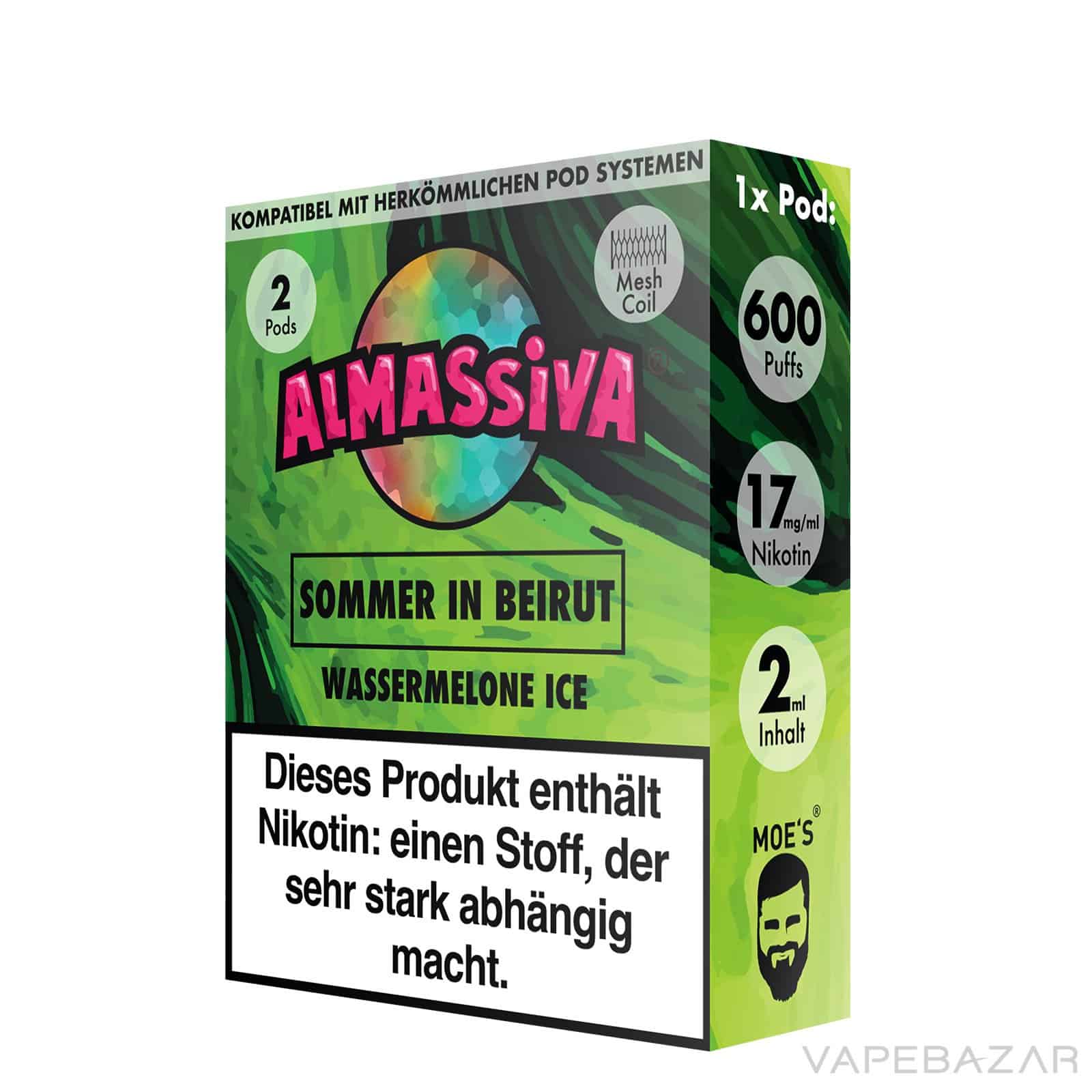 Almassiva Pods Sommer in Beirut 3 | Vapebazar Almassiva Prefilled Pods Sommer In Beirut