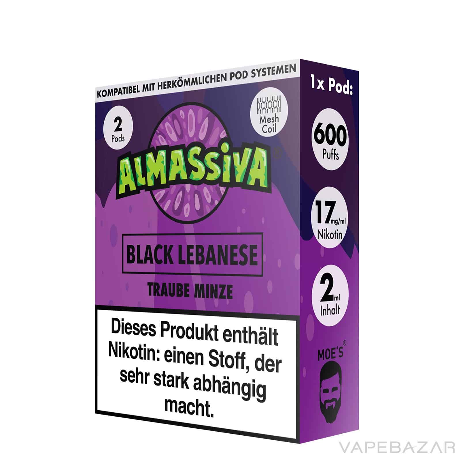 Almassiva PodsBlack Lebanese 3 | Vapebazar Almassiva Prefilled Pods Black Lebanese