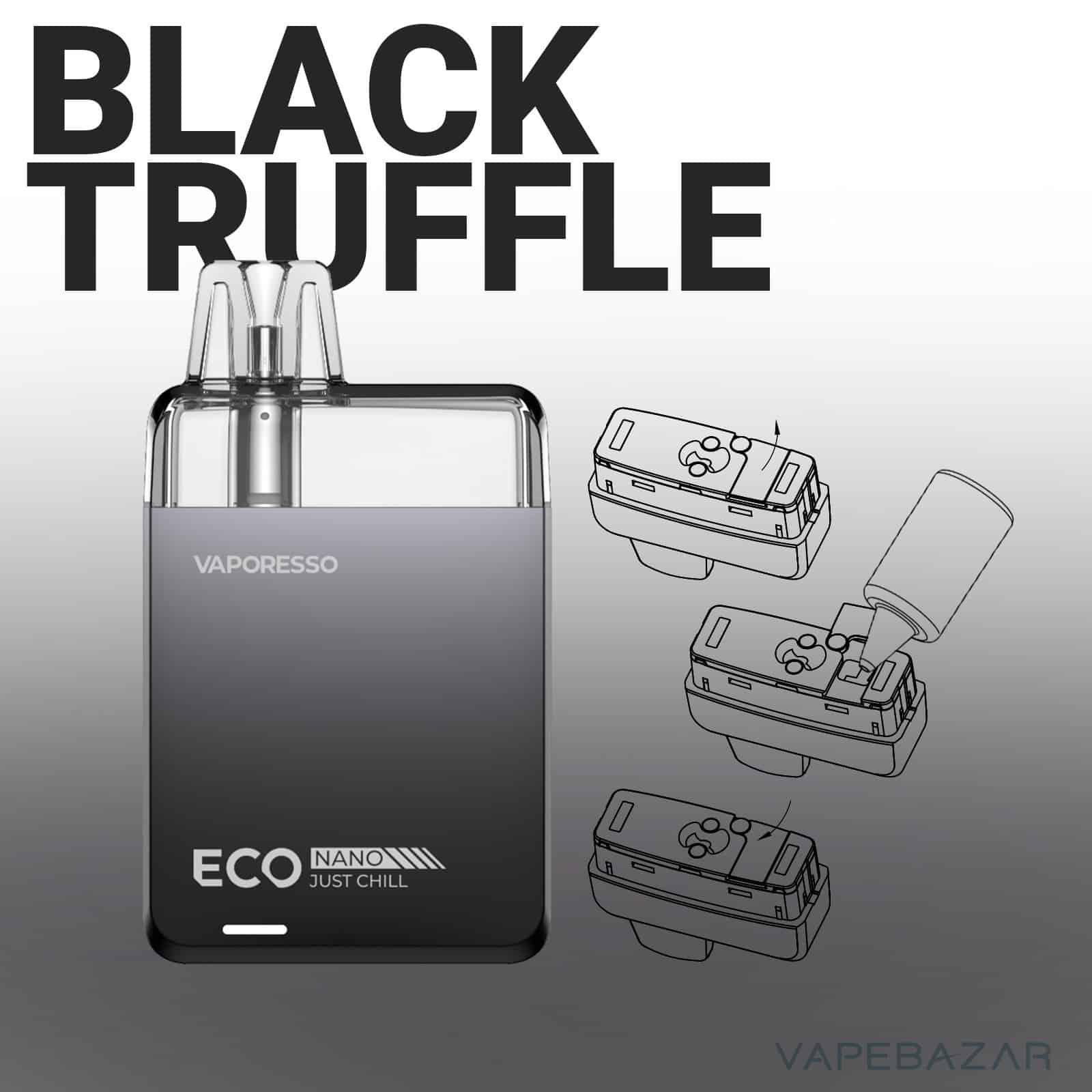 BlackTruffle2 1 | Vapebazar Vaporesso Eco Nano Kit - Black Truffle