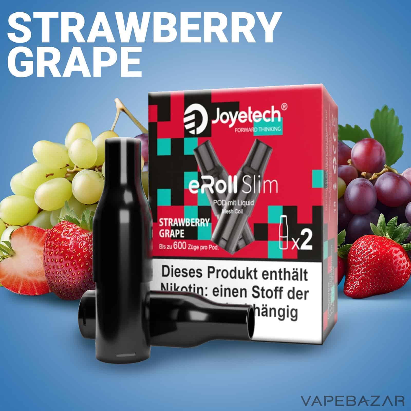 StrawberryGrape | Vapebazar Joyetech Eroll Slim Prefilled Pod - Mixed Berries (2Er Pack)