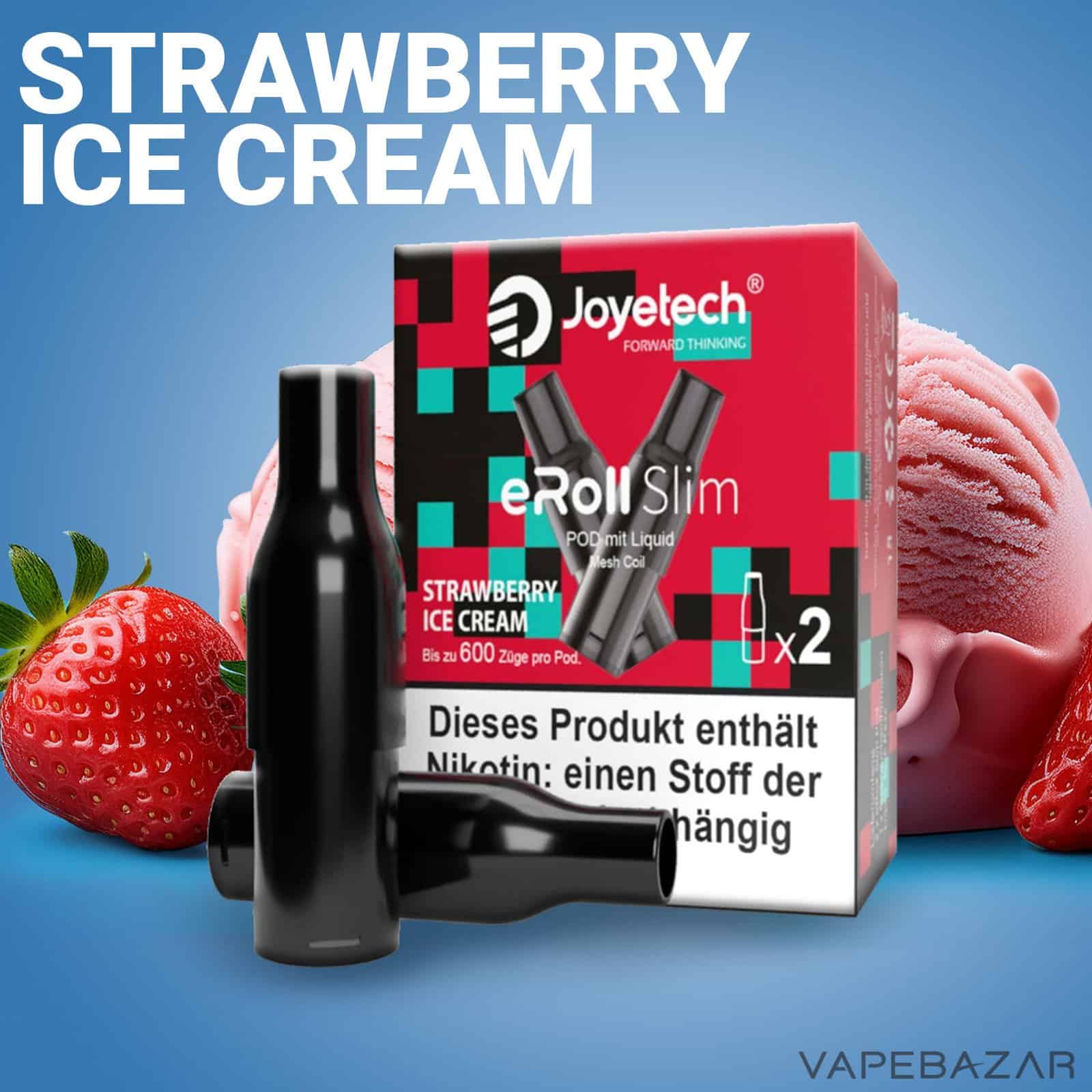 StrawberryIceCream | Vapebazar Joyetech Eroll Slim Pods