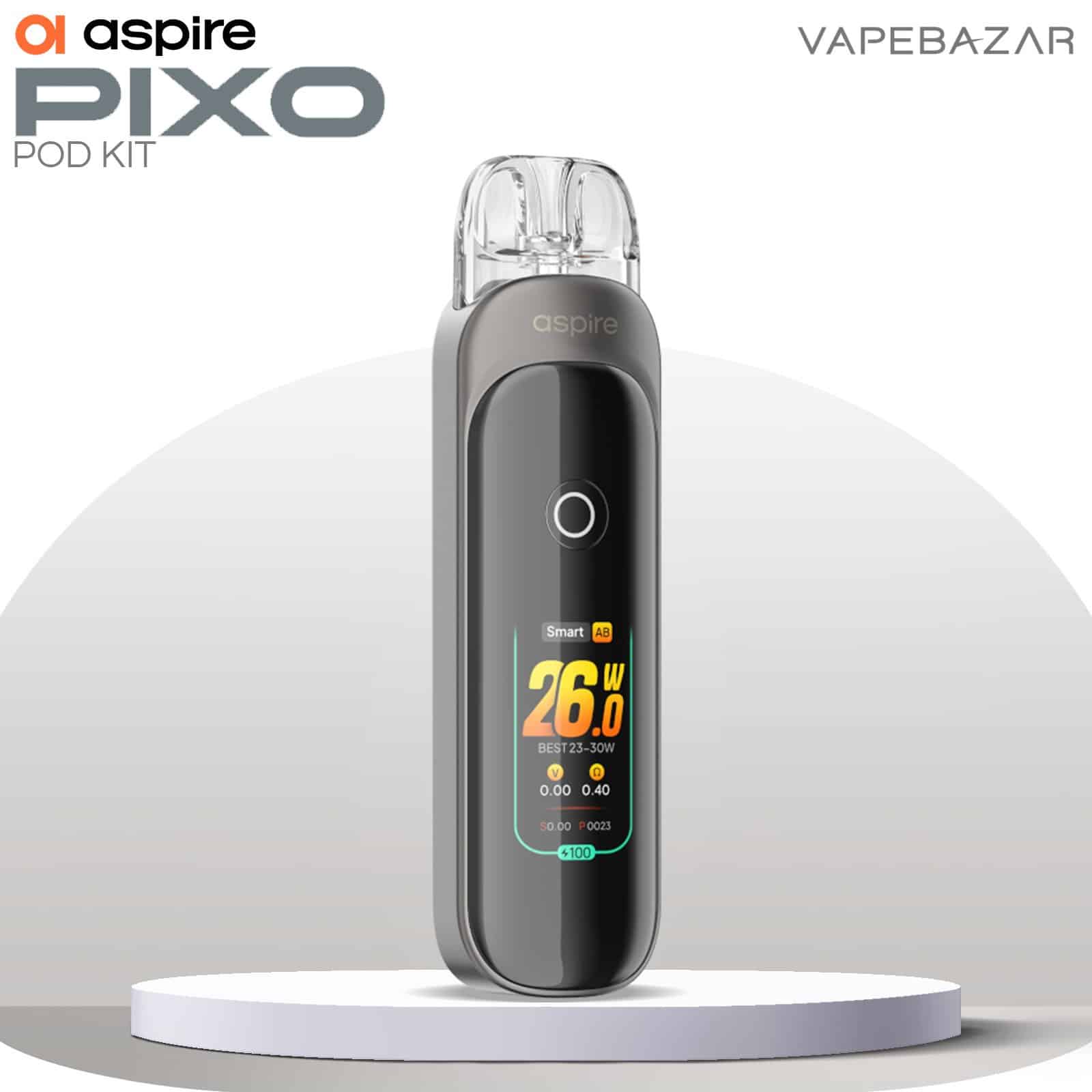 Aspire Pixo Pod Kit Gunmetal | Vapebazar Aspire Pixo Pod Kit Gunmetal