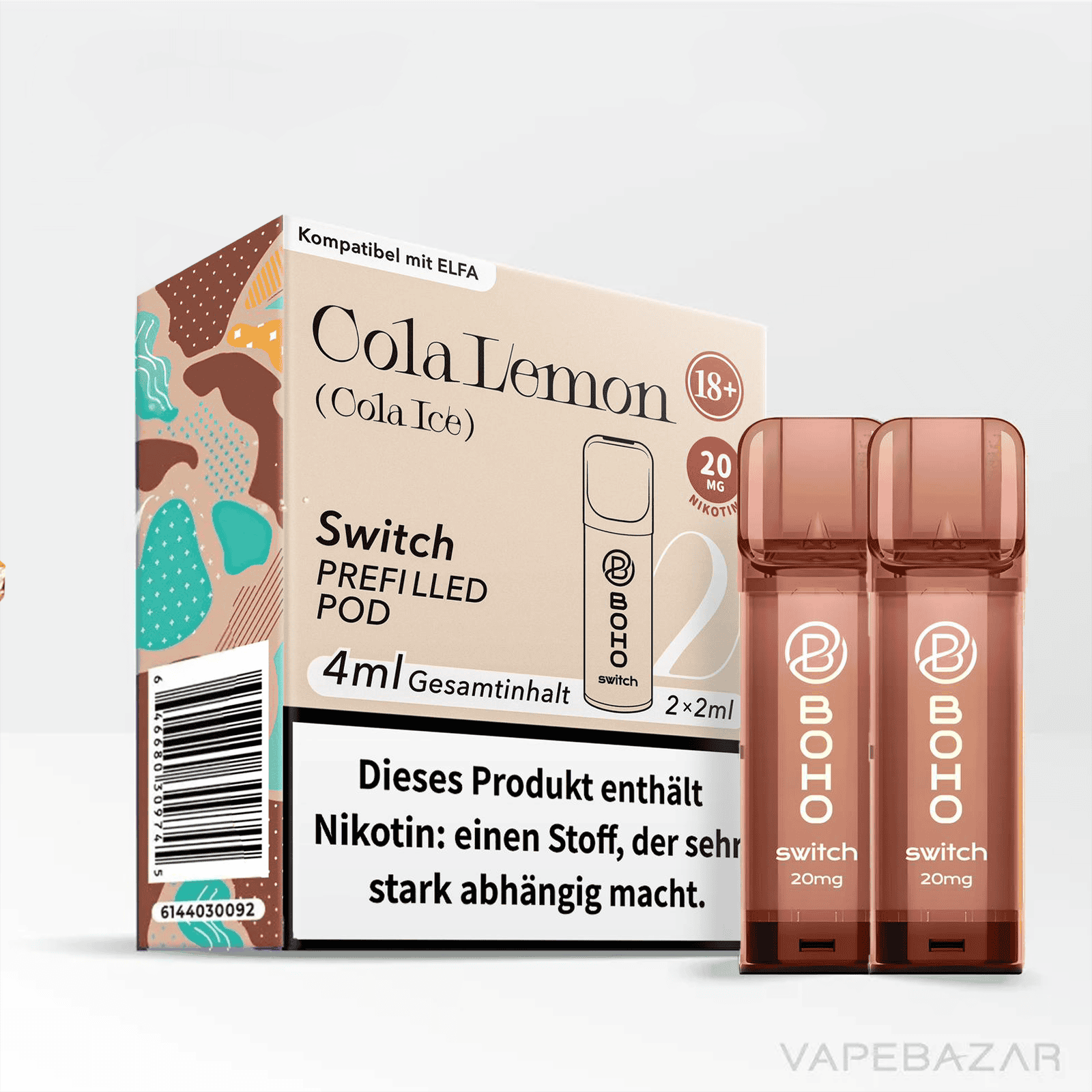 Boho Switch Cola Lemon 3 | Vapebazar Boho Switch Pods – Lemon Mint - (2Er Pack)