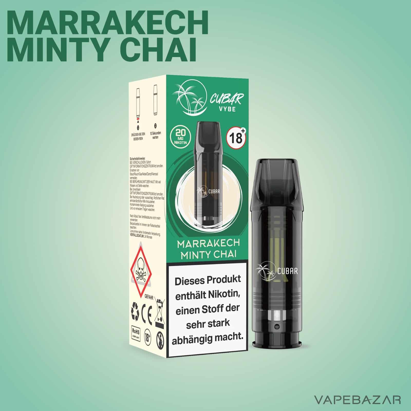 Cubar Vybe Marrakech Minty Chai 2 | Vapebazar Cubar Vybe Pod Marrakech Minty Chai
