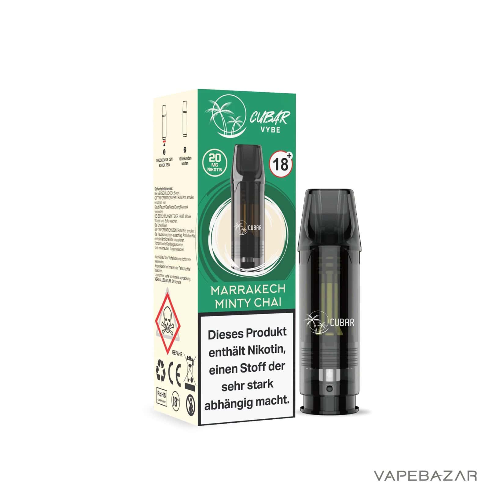 Cubar Vybe Marrakech Minty Chai 3 | Vapebazar Cubar Vybe Pod Marrakech Minty Chai