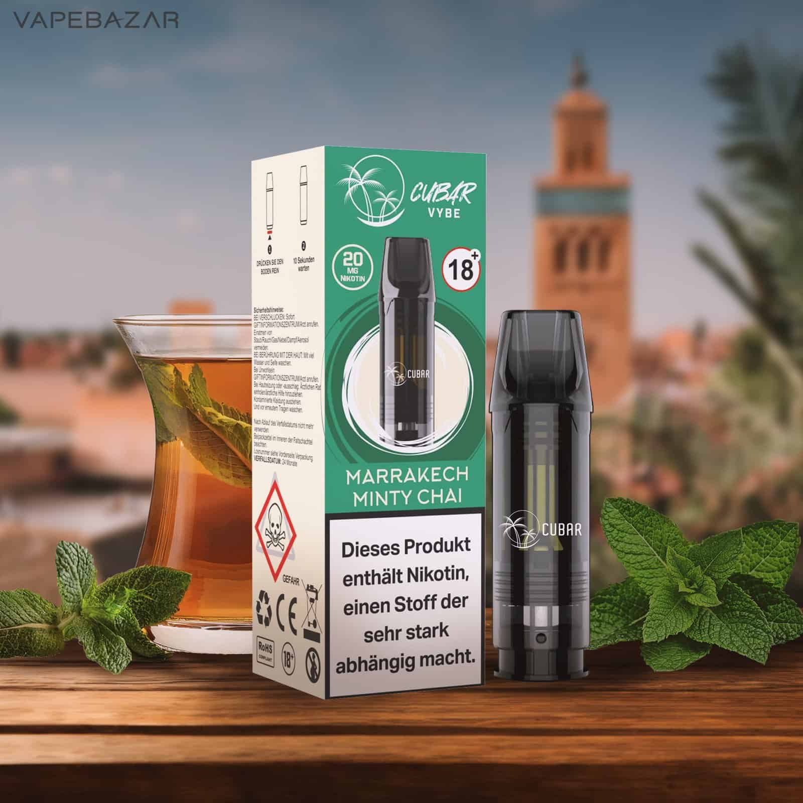 Cubar Vybe Marrakech Minty Chai | Vapebazar Cubar Vybe Pod Marrakech Minty Chai