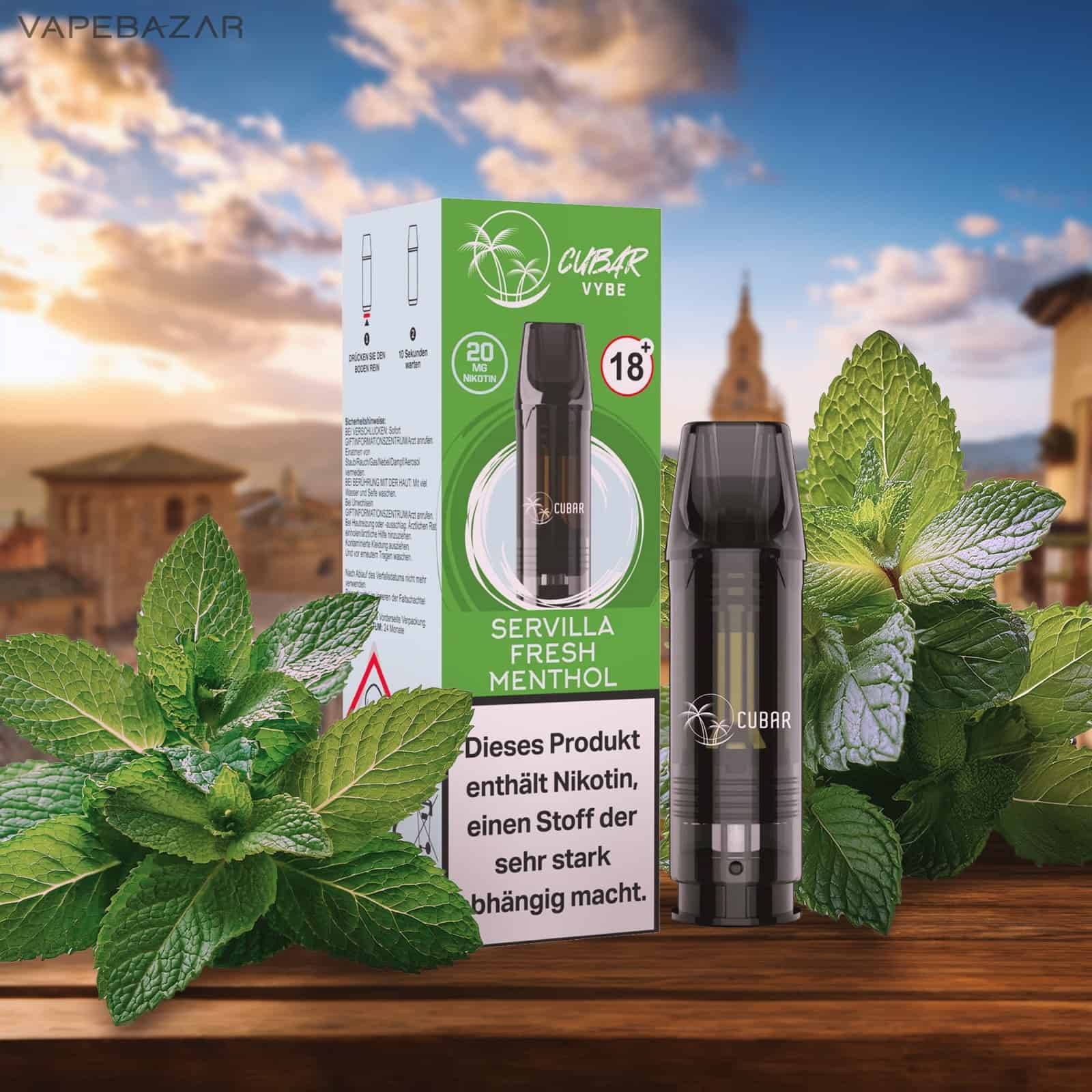 Cubar Vybe Servilla Fresh Menthol | Vapebazar Cubar Pod Vybe Servilla Fresh Menthol
