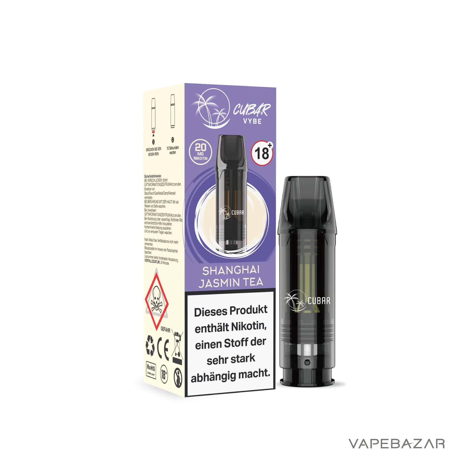 Cubar Vybe Shanghai Jasmin Tea 3 | Vapebazar Cubar Vybe Pod Shanghai Jasmin Tea
