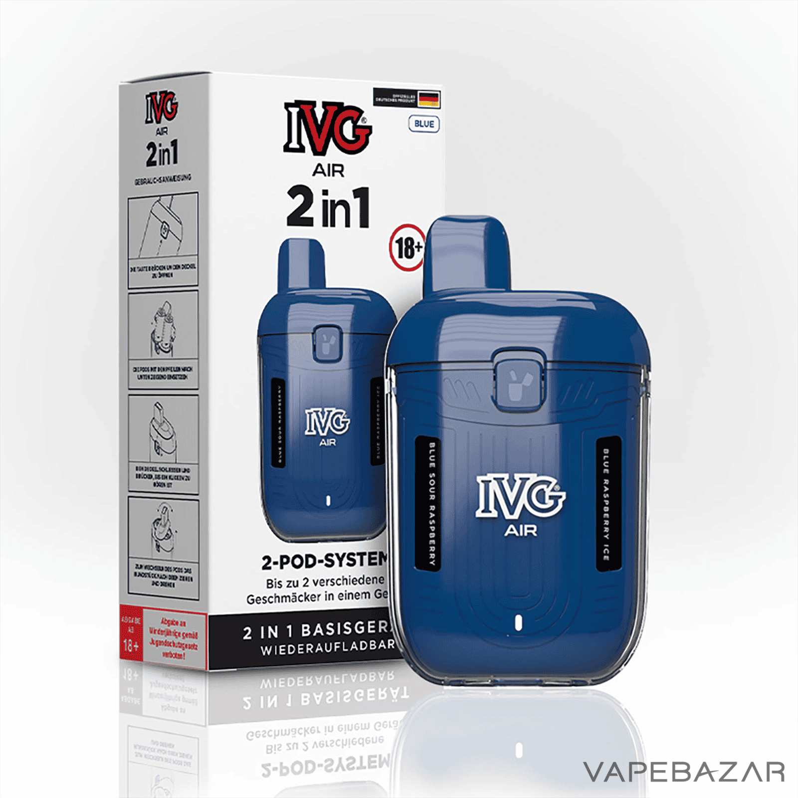 IVG Air 2 in 1 Pod Kit Blue 3 | Vapebazar Ivg Air 2 In 1 Pod Kit Blue 2