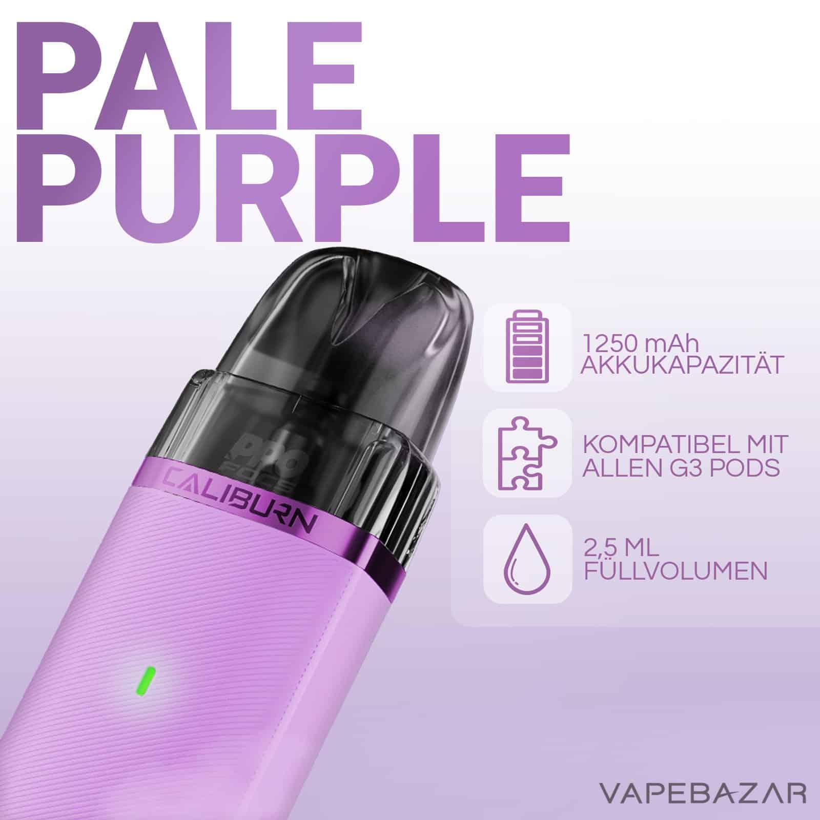 Uwell Caliburn G3 Pale Purple 2 | Vapebazar Uwell Caliburn G3 Lite Pale Purple