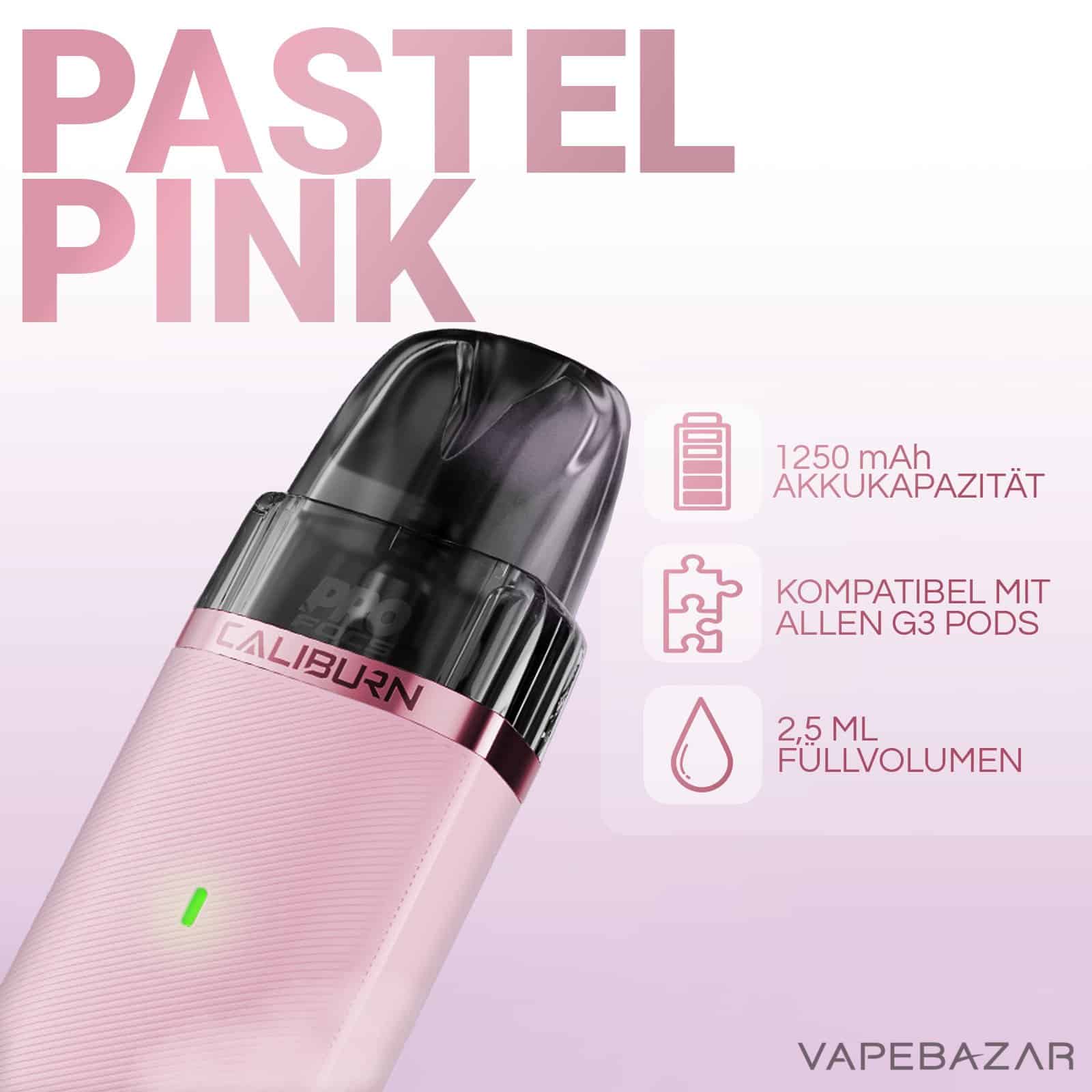 Uwell Caliburn G3 Pastel Pink 2 | Vapebazar Uwell Caliburn G3 Lite Pastel Pink