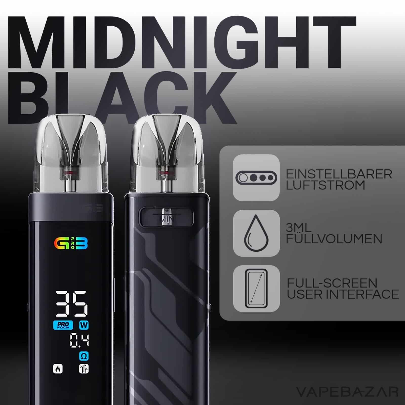 Uwell Caliburn G3 Pro Black 2 1 | Vapebazar Uwell Caliburn G3 Pro Midnight Black