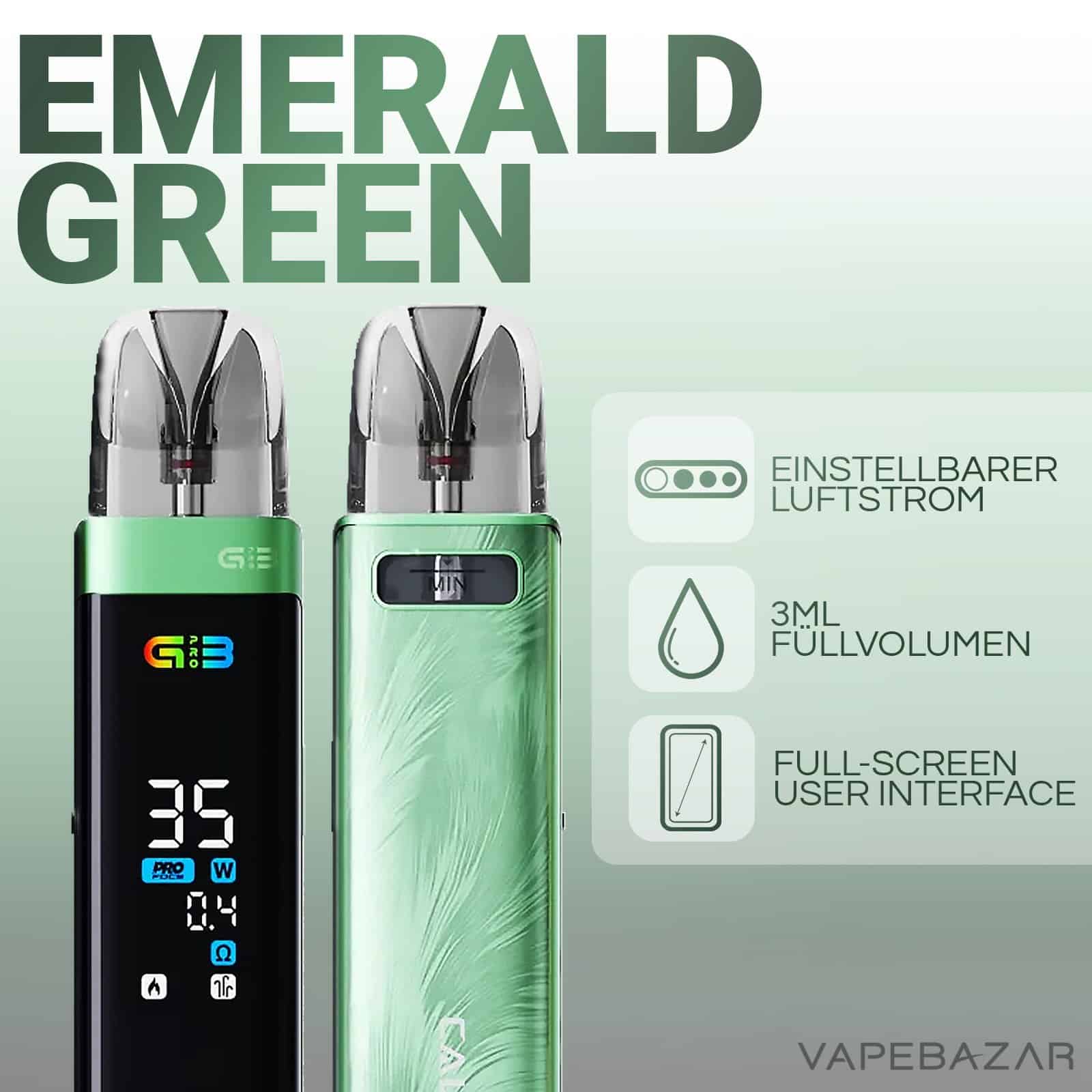 Uwell Caliburn G3 Pro Emerald Green 2 | Vapebazar Uwell Caliburn G3 Pro Emerald Green