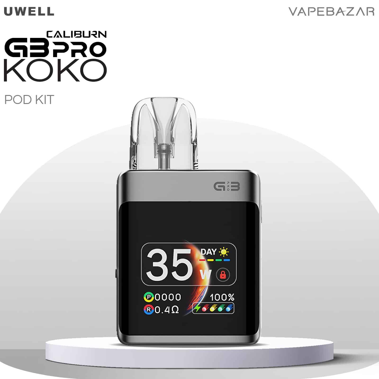 Uwell Caliburn G3 Pro Koko Space Gray | Vapebazar Uwell Caliburn G3 Pro Koko Space Gray