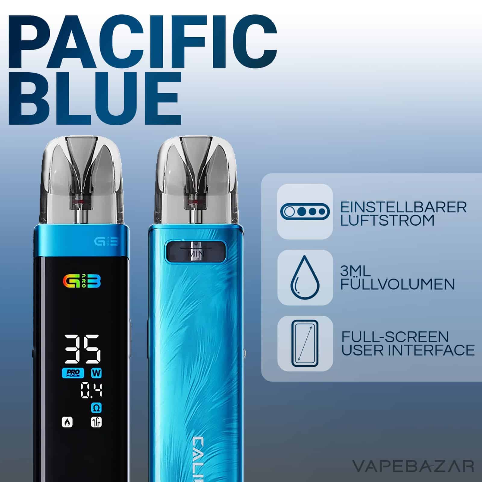Uwell Caliburn G3 Pro Pacific Blue 2 | Vapebazar Uwell Caliburn G3 Pro Pacific Blue