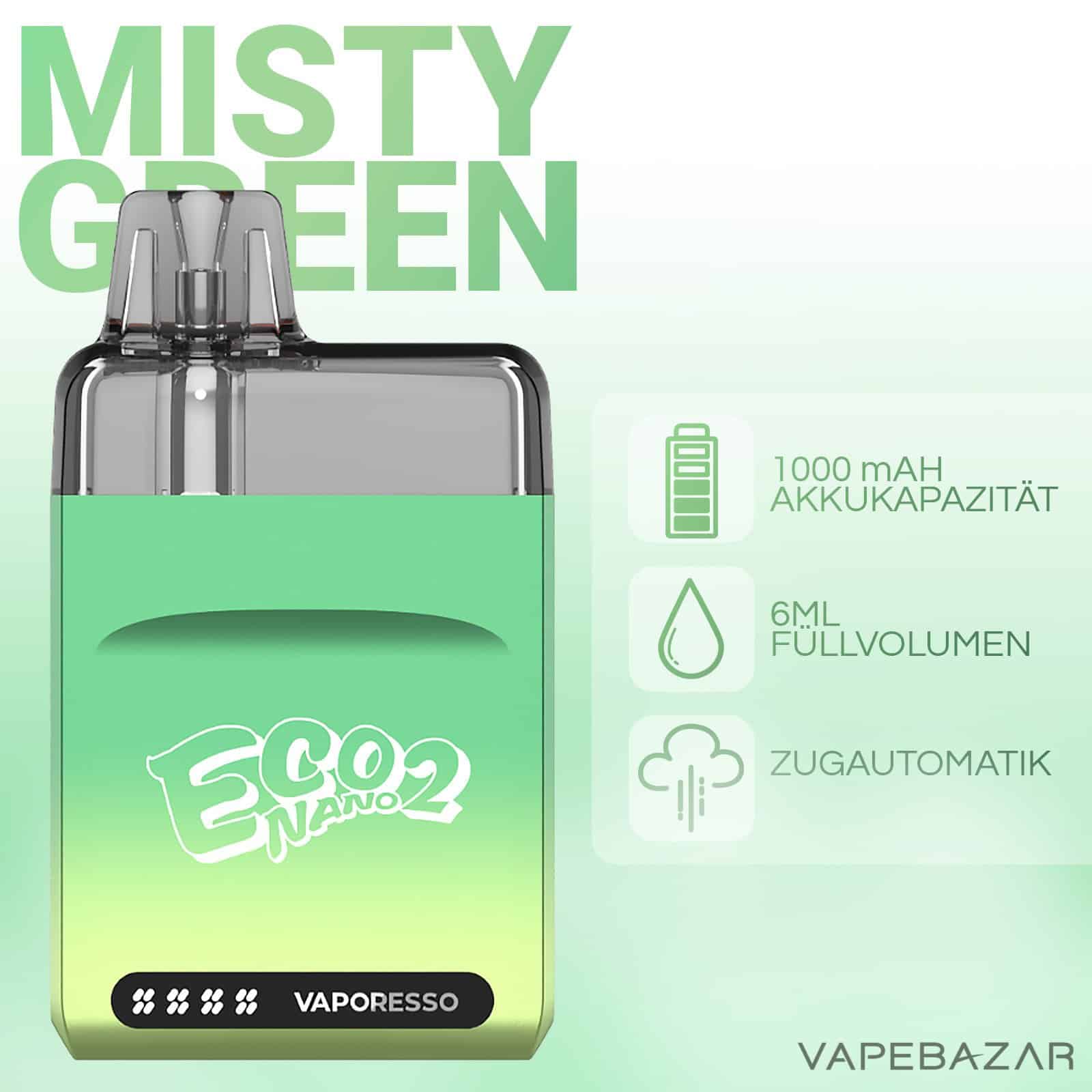 Vaporesso Eco Nano 2 Misty Green 2 | Vapebazar Vaporesso Eco Nano 2 Misty Green