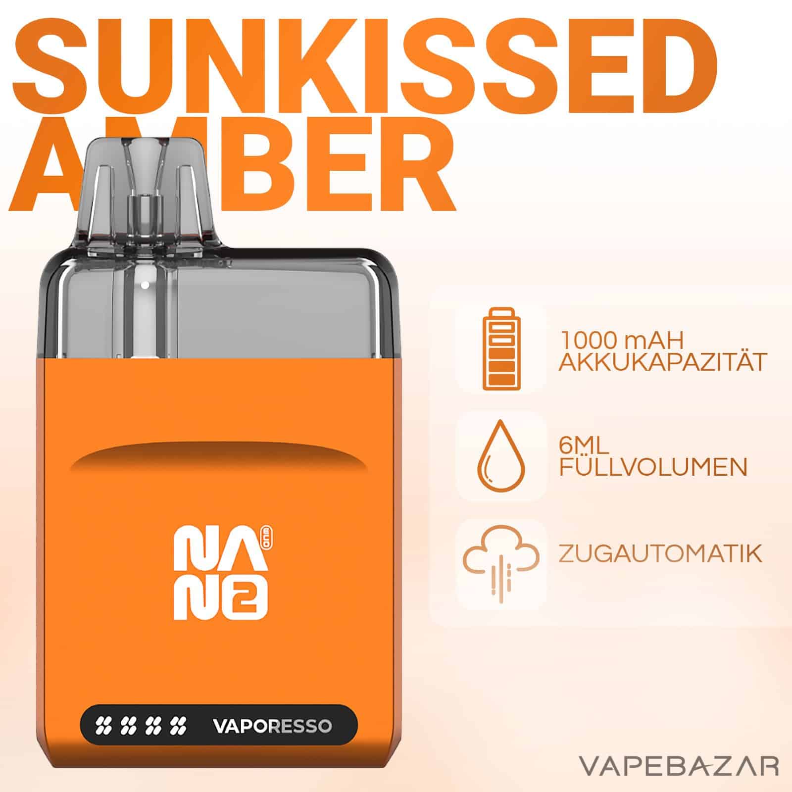 Vaporesso Eco Nano 2 Sunkissed Amber 2 | Vapebazar Vaporesso Eco Nano 2 - Sunkissed Amber