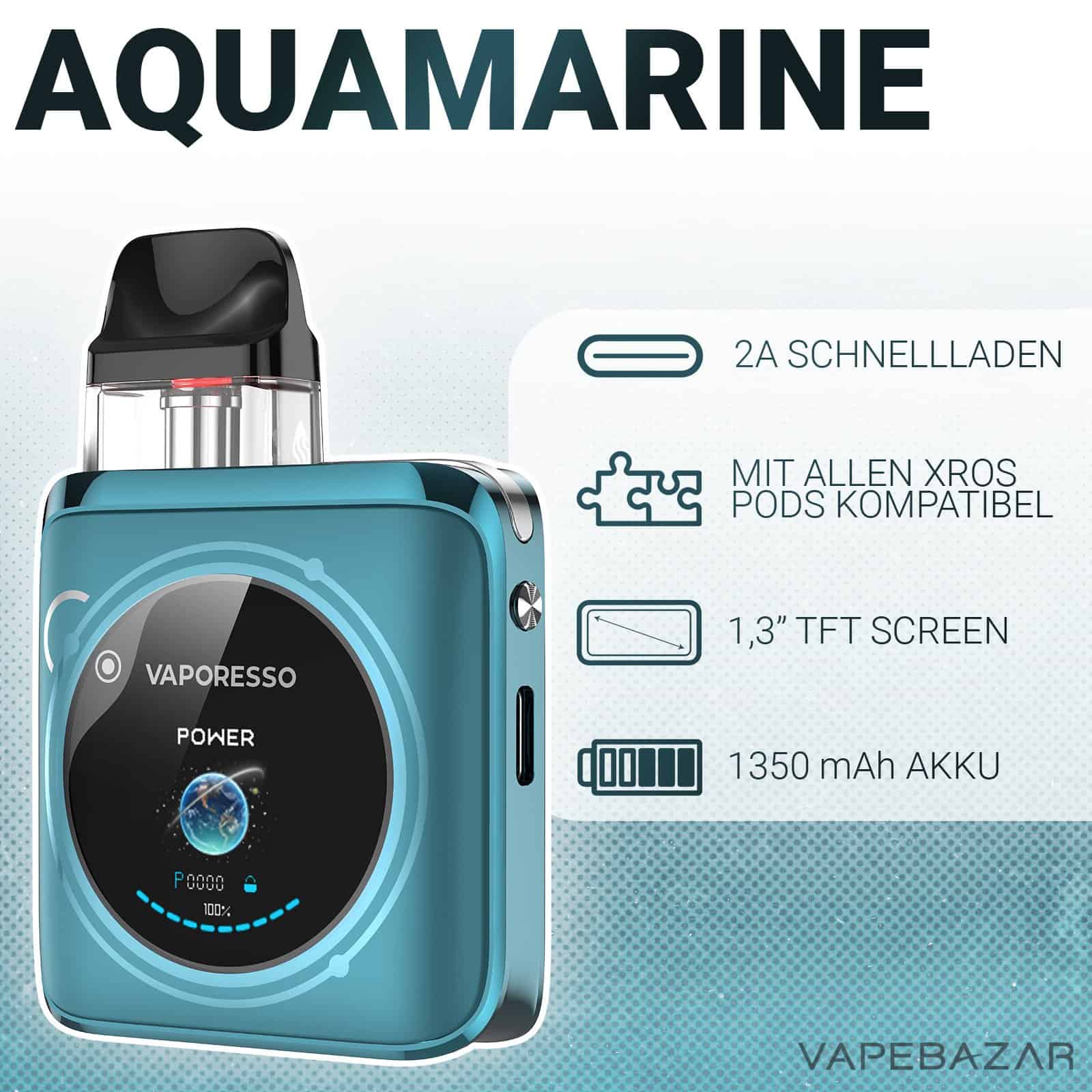 Vaporesso XROS 4 Aquamarine 2 | Vapebazar Vaporesso Xros 4 Nano Aquamarine