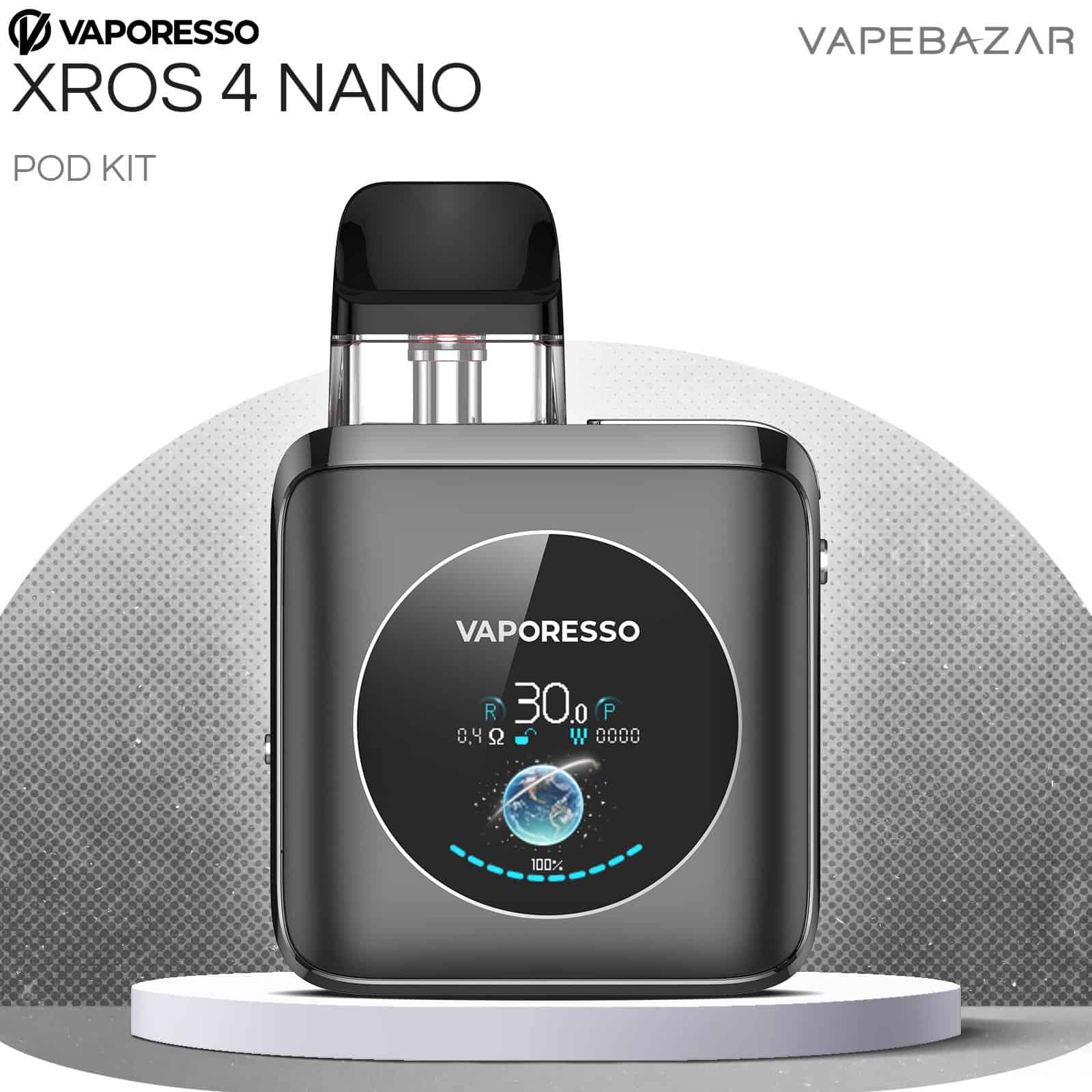 Vaporesso XROS 4 Nano Graphite Black | Vapebazar Vaporesso Xros 4 Nano Graphite Black