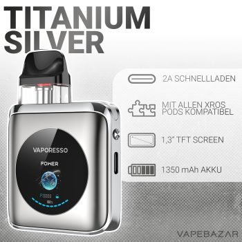 Vaporesso XROS 4 Nano Titanium Silver
