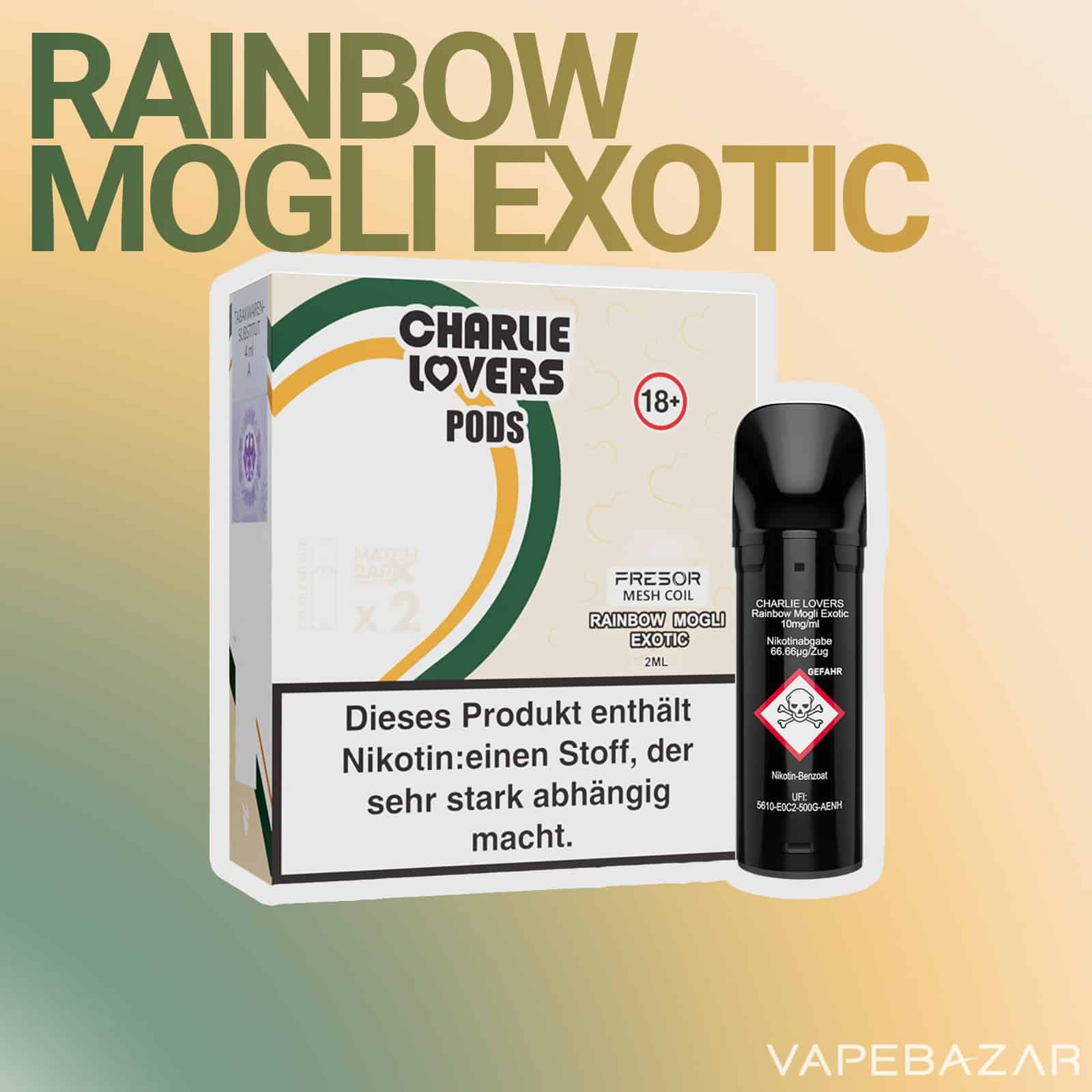 Charlie Lovers Pods Rainbow Mogli Exotic 2 | Vapebazar Charlie Lovers Pods Rainbow Mogli Exotic