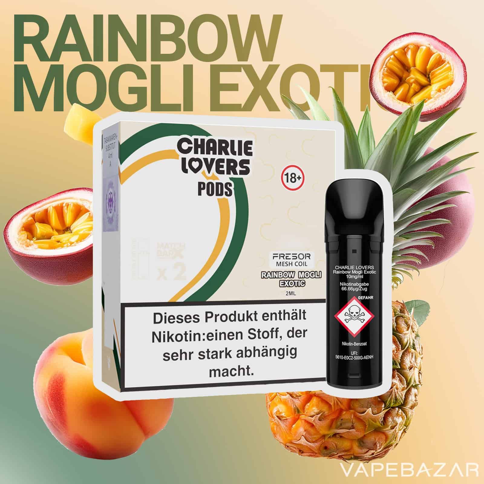 Charlie Lovers Pods Rainbow Mogli | Vapebazar Charlie Lovers Pods Rainbow Mogli Exotic