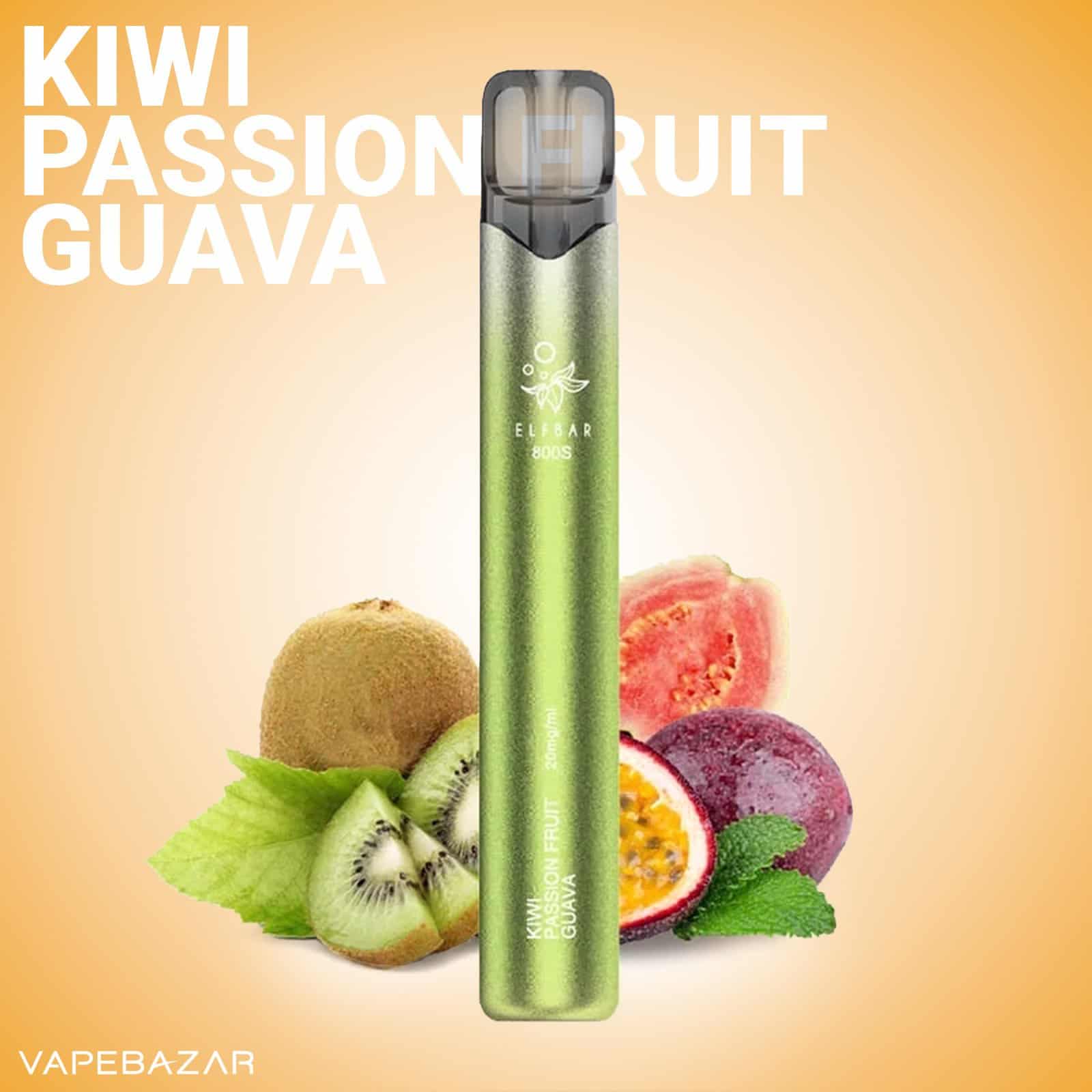 Elfbar 800s Kiwi Passion Fruit Guava | Vapebazar Elfbar 800S Kiwi Passion Fruit Guava