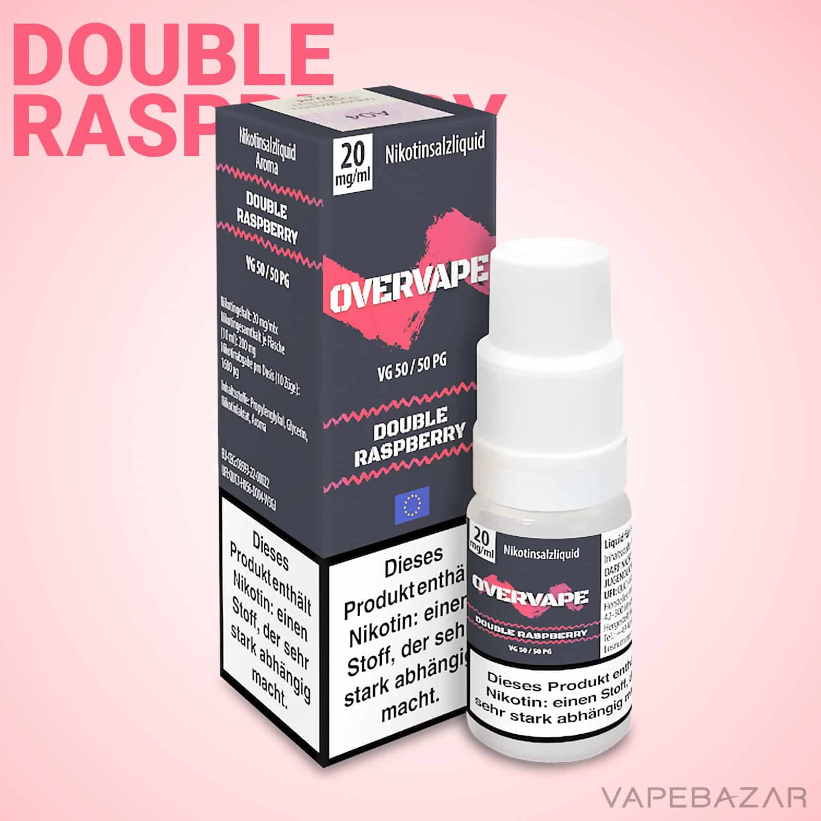 Overvape Nikotinsalzliquid Double Raspberry 2 | Vapebazar Overvape Nikotinsalzliquid Double Raspberry