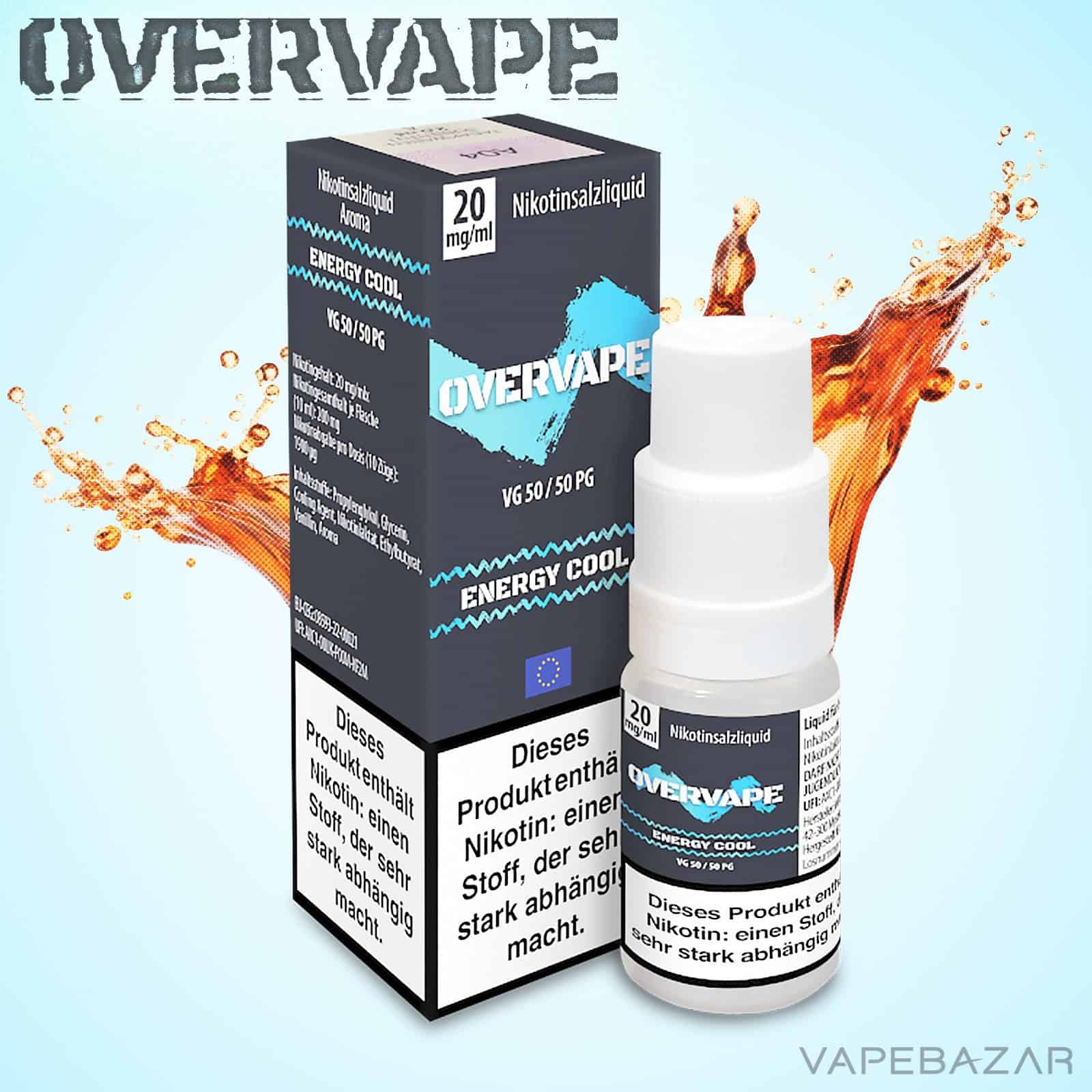 Overvape Nikotinsalzliquid Energy Cool | Vapebazar Overvape Nikotinsalzliquid Energy Cool