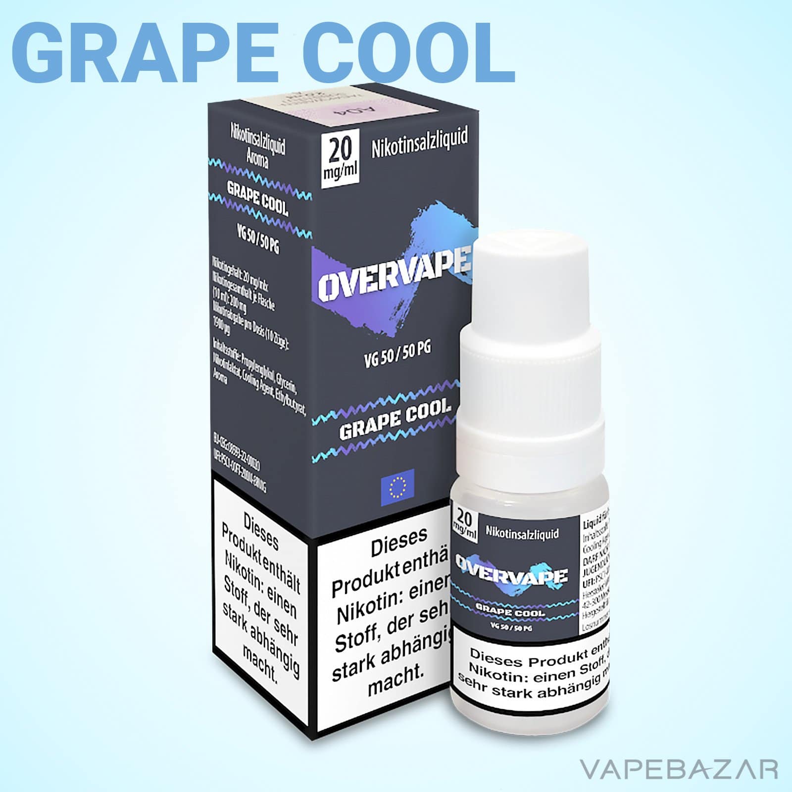 Overvape Nikotinsalzliquid Grape Cool 2 | Vapebazar Overvape Nikotinsalzliquid Grape Cool