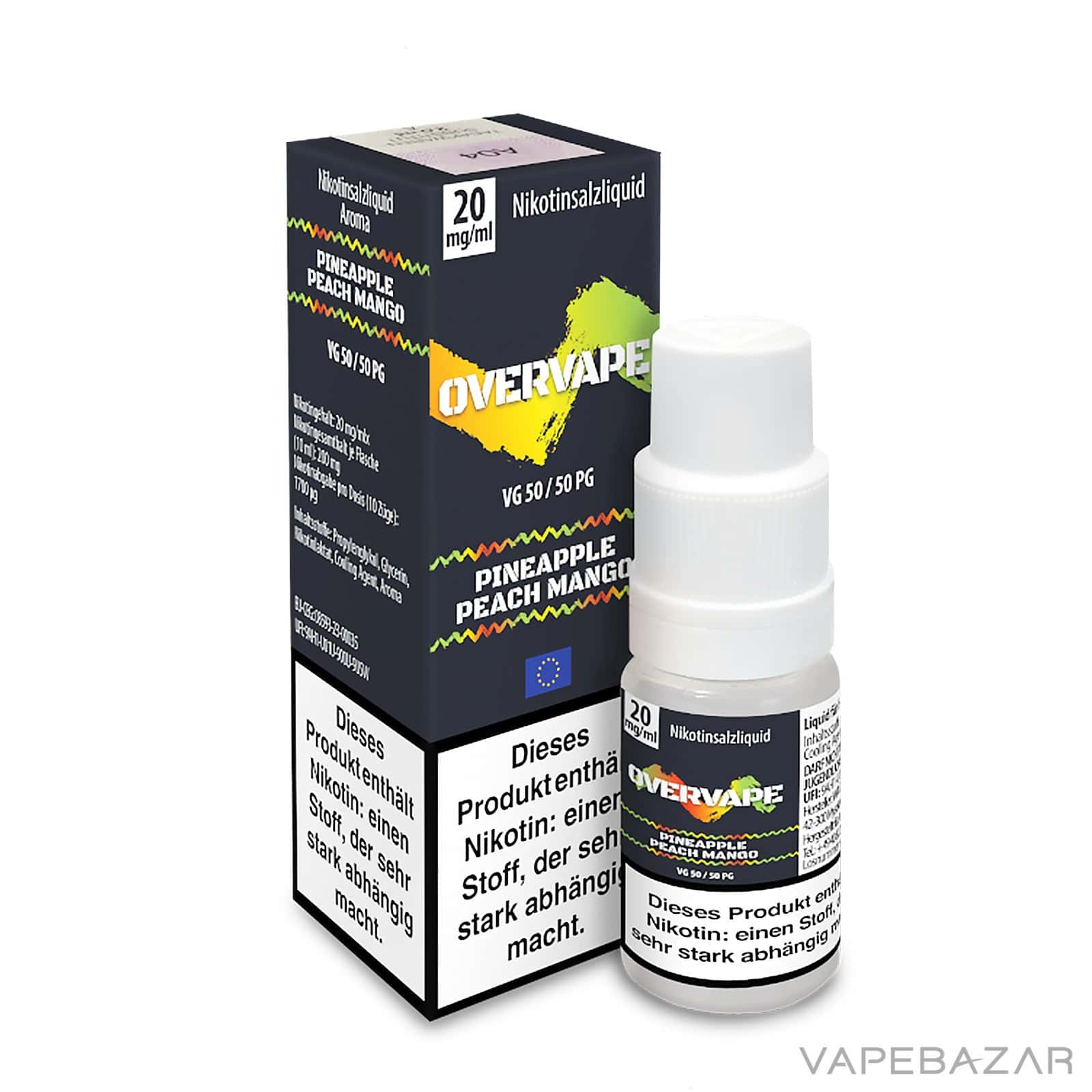 Overvape Nikotinsalzliquid Pineapple Peach Mango 3 | Vapebazar Overvape Nikotinsalzliquid Pineapple Peach Mango