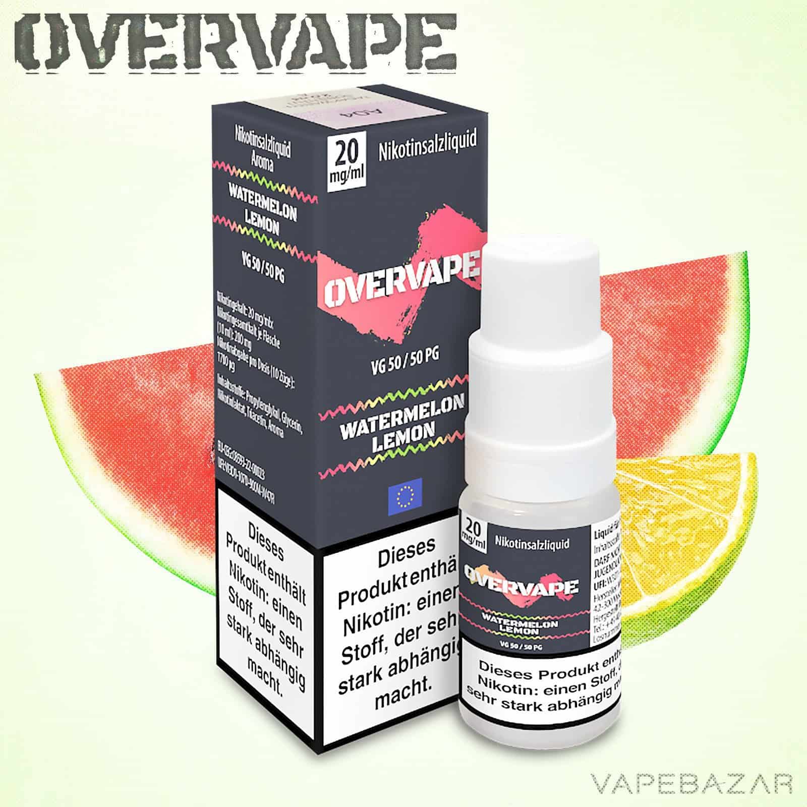 Overvape Nikotinsalzliquid Pineapple Watermelon Lemon | Vapebazar Overvape Nikotinsalzliquid Watermelon Lemon