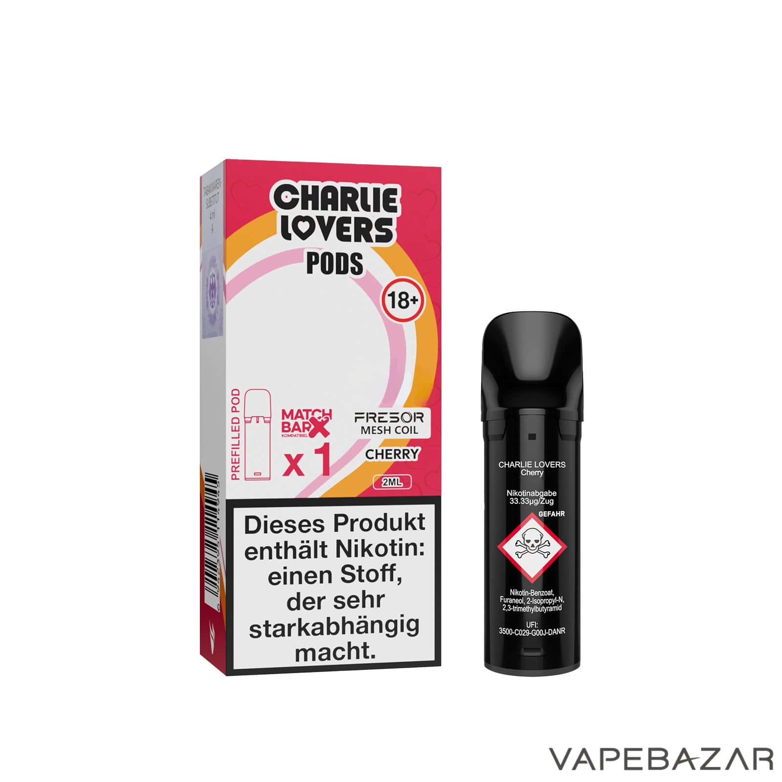 Charlie Lovers Pods Cherry 1er 3 | Vapebazar Charlie Lovers Pods Cherry 1Er Vapebazar