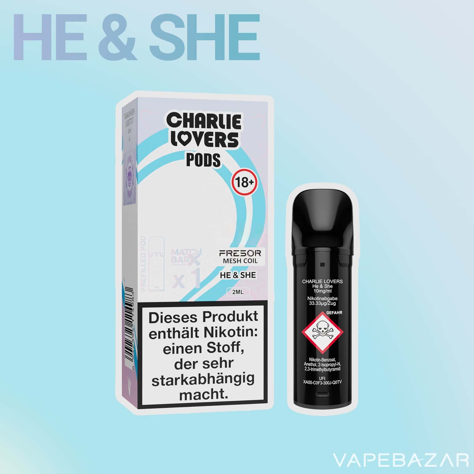 Charlie Lovers Pods He She 1er Vapebazar 2 | Vapebazar Charlie Lovers Pods He &Amp; She 1Er Vapebazar