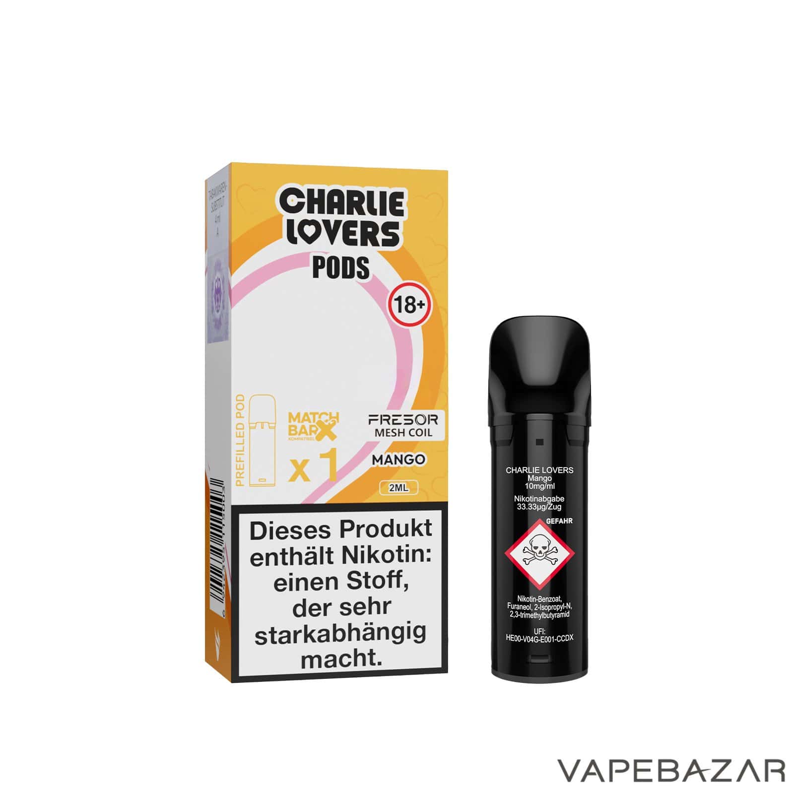 Charlie Lovers Pods Mango 1er Vapebazar 3 | Vapebazar Charlie Lovers Pods Mango 1Er Vapebazar