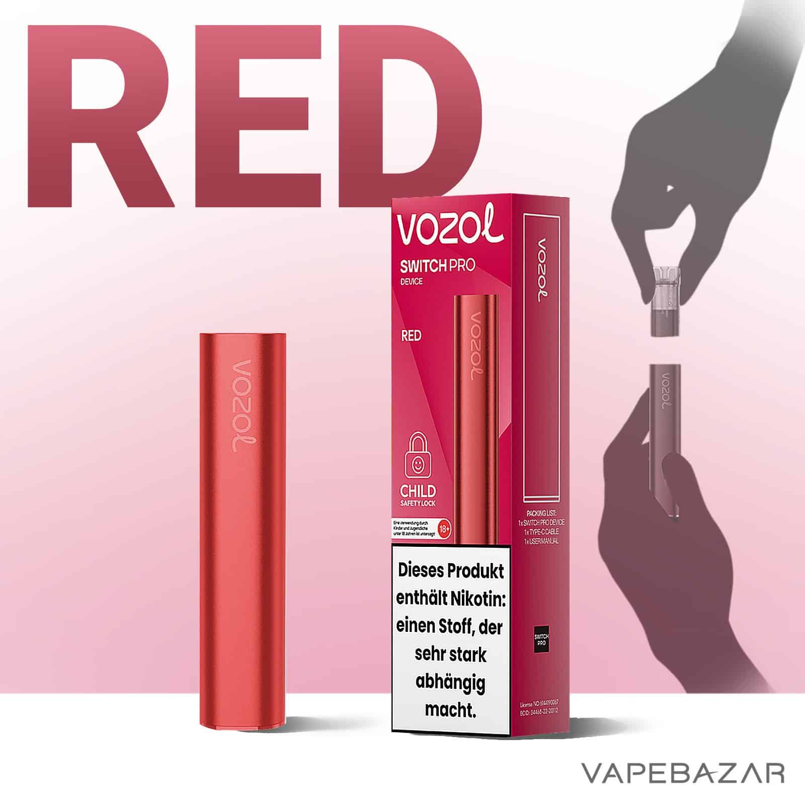 Red2 | Vapebazar Vozol Switch Pro Device Red