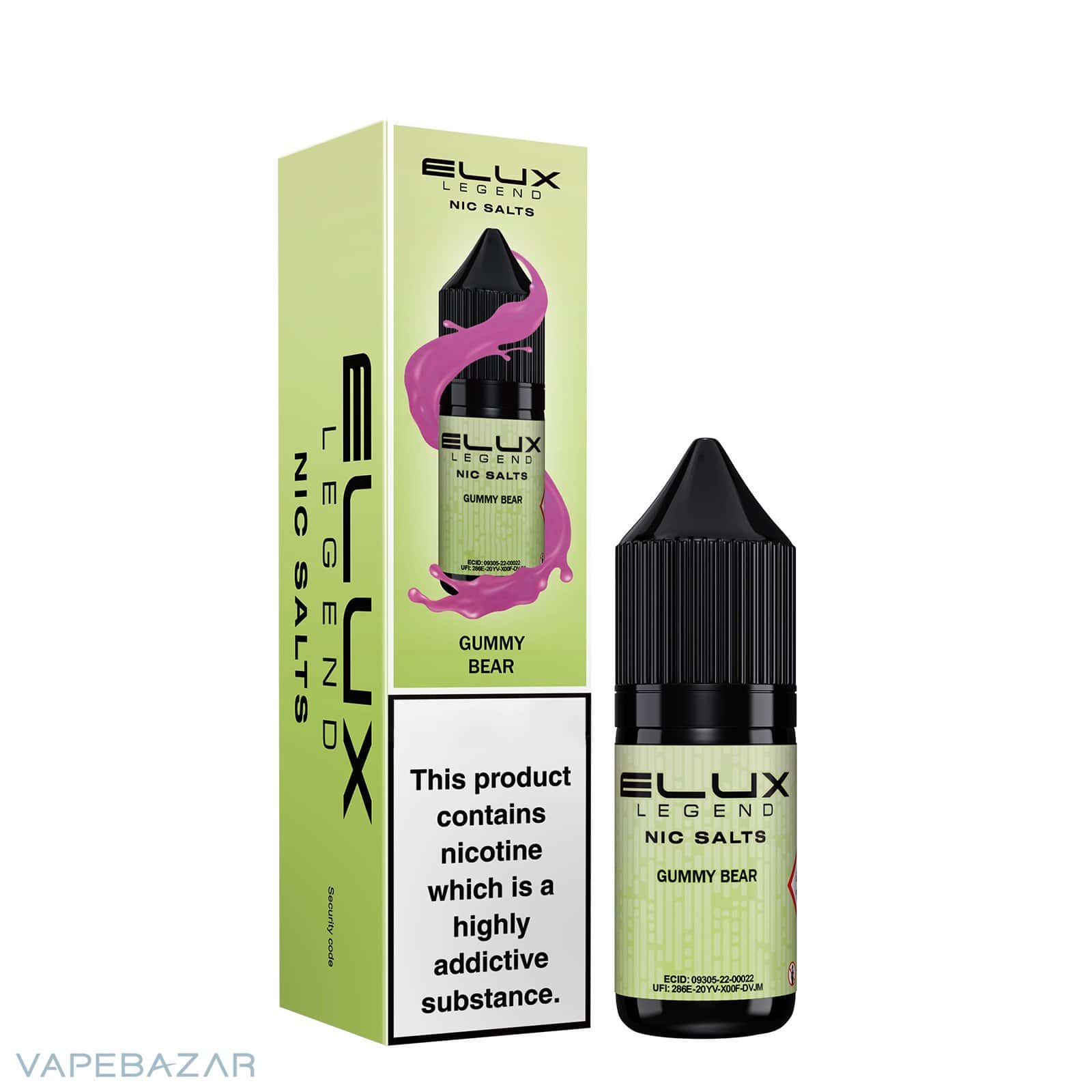 ELUX LEGEND NIC SALTS Gummy Bear 3 | Vapebazar Elux Legend Nic Salts Gummy Bear