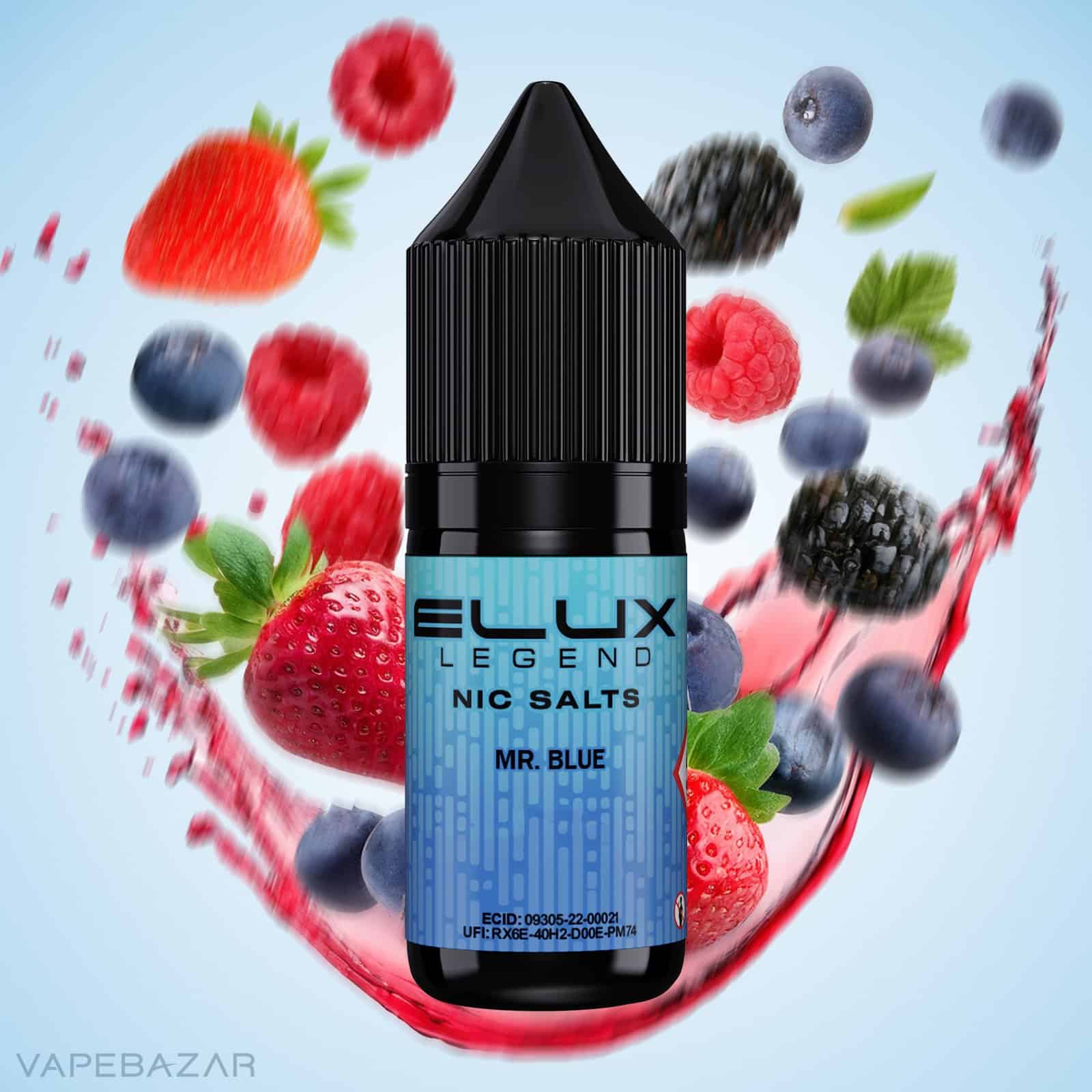 ELUX LEGEND NIC SALTS Mr. Blue | Vapebazar Elux Legend Nic Salts Mr. Blue