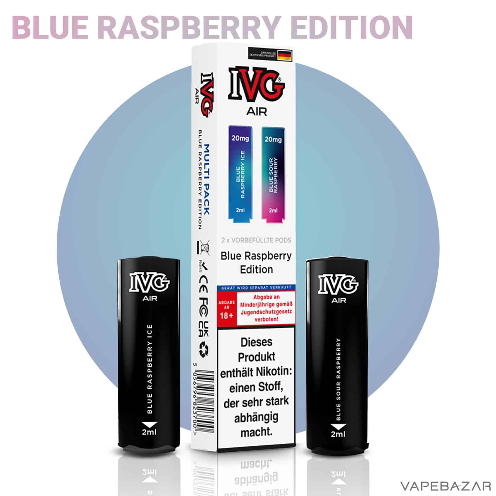 IVG Air Pods Blue Raspberry Edition Multiflavorpack 2 | Vapebazar Ivg Air Pods Blue Raspberry Edition Multiflavorpack
