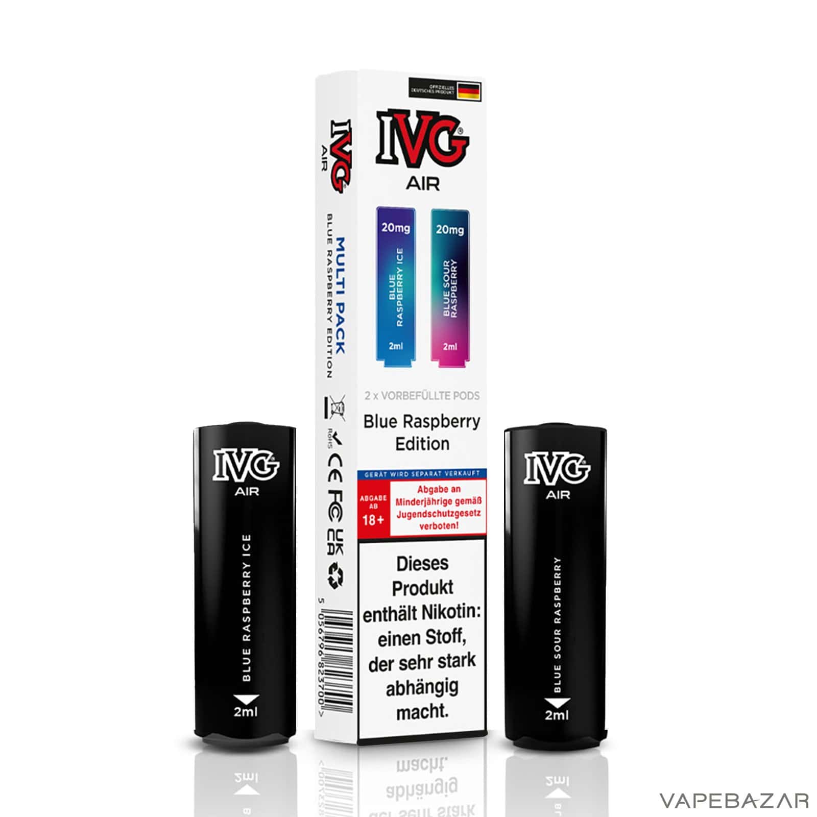 IVG Air Pods Blue Raspberry Edition Multiflavorpack 3 | Vapebazar Ivg Air Pods Blue Raspberry Edition Multiflavorpack