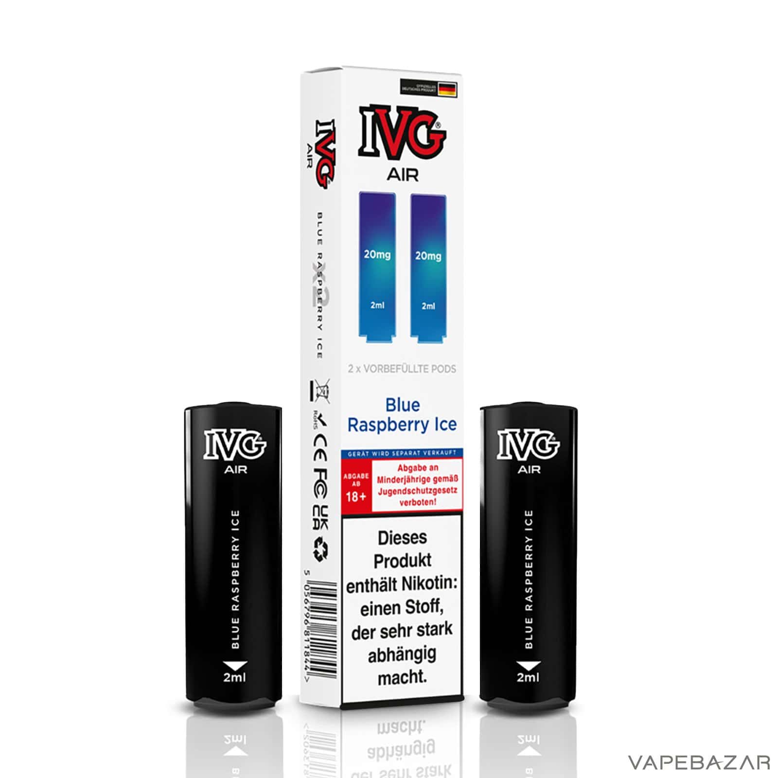 IVG Air Pods Blue Raspberry Ice 3 | Vapebazar Ivg Air Pods Blue Raspberry Ice